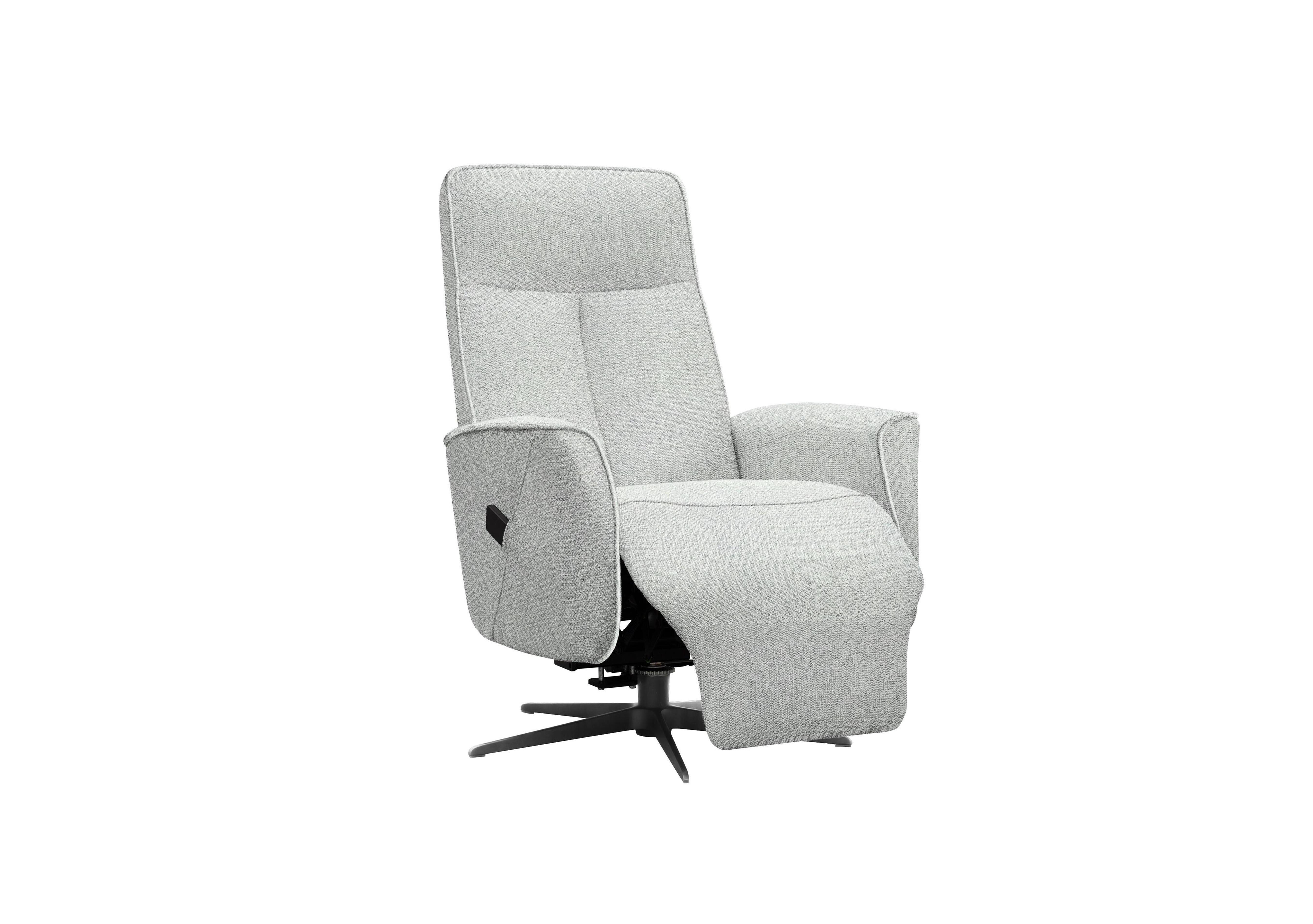 Maribo Fabric Lift and Rise Power Recliner Chair with Power Headrest and Black Base in A011 Swift Cygnet on Furniture Village