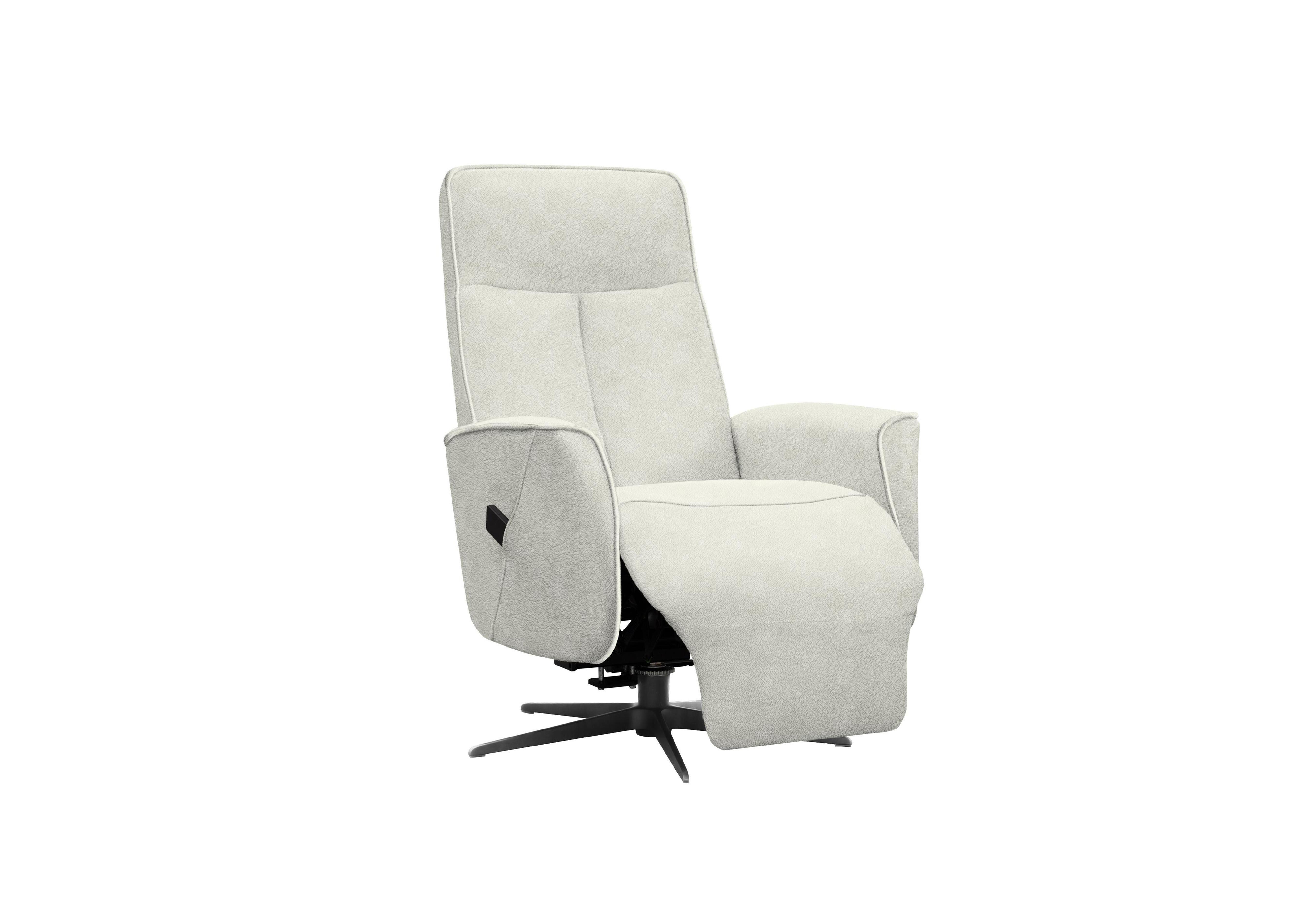 Maribo Fabric Lift and Rise Power Recliner Chair with Power Headrest and Black Base in A123 Stingray Platinum on Furniture Village