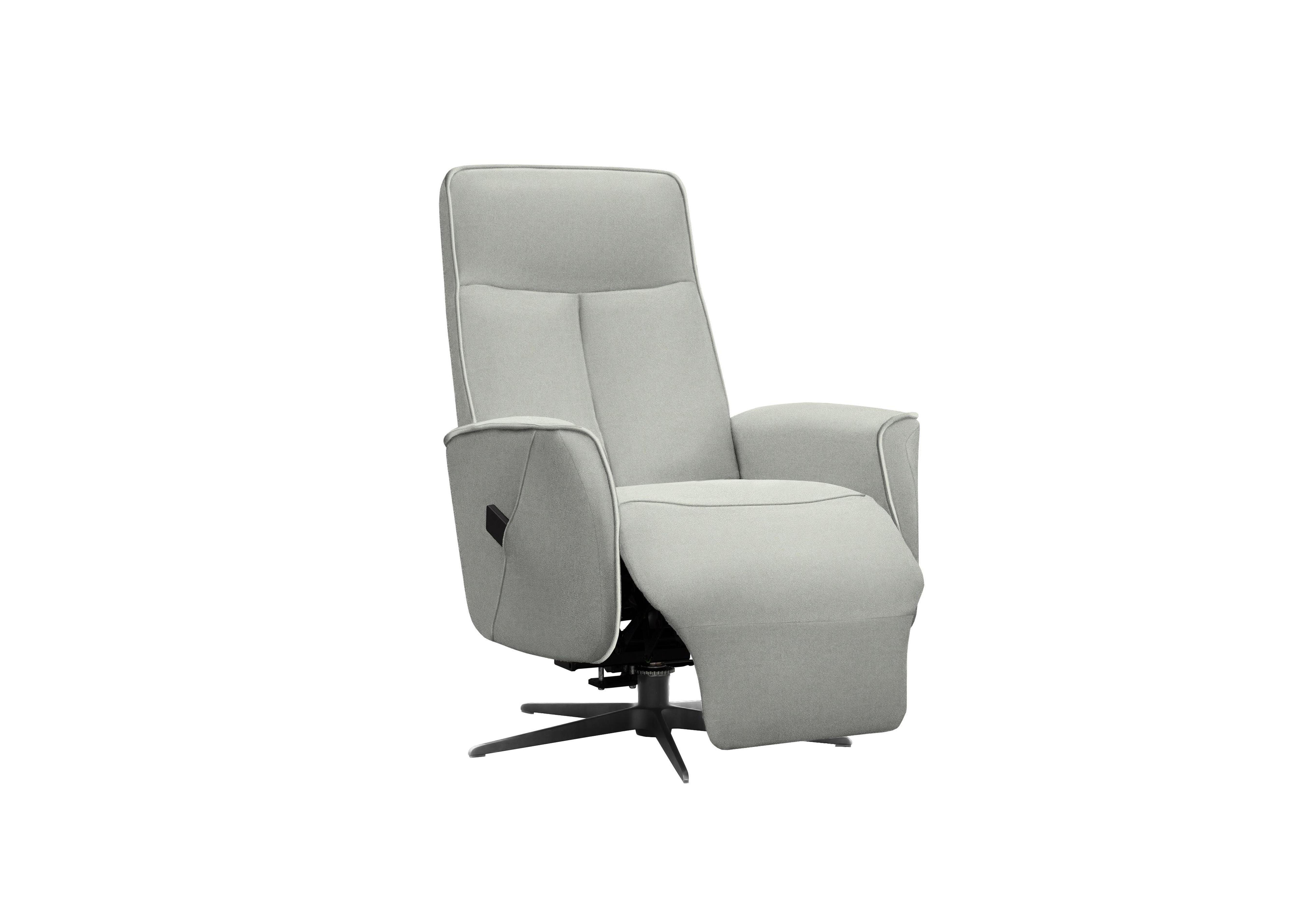Maribo Fabric Lift and Rise Power Recliner Chair with Power Headrest and Black Base in A124 Stingray Charcoal on Furniture Village