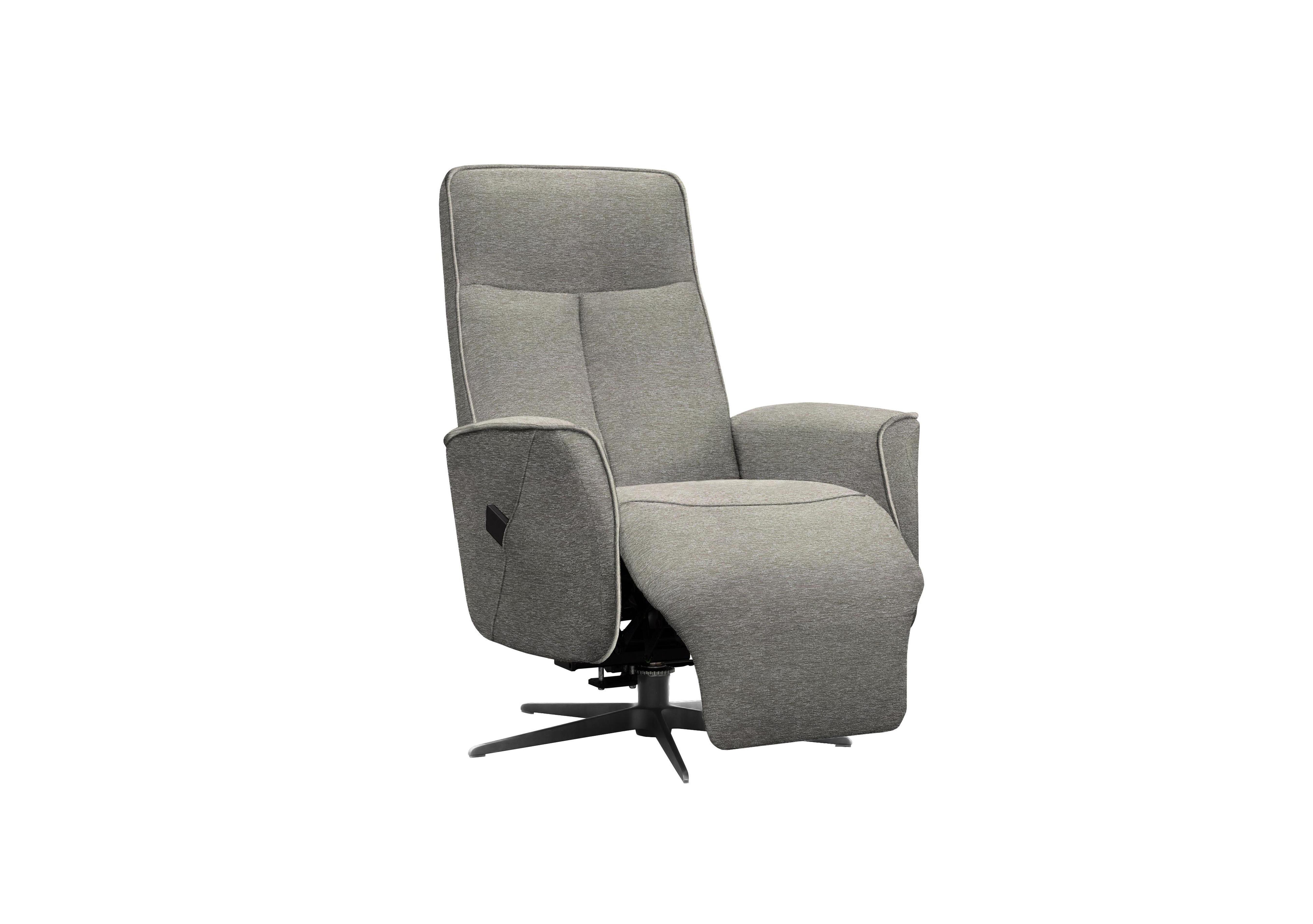 Maribo Fabric Lift and Rise Power Recliner Chair with Power Headrest and Black Base in B080 Mirage Slate on Furniture Village