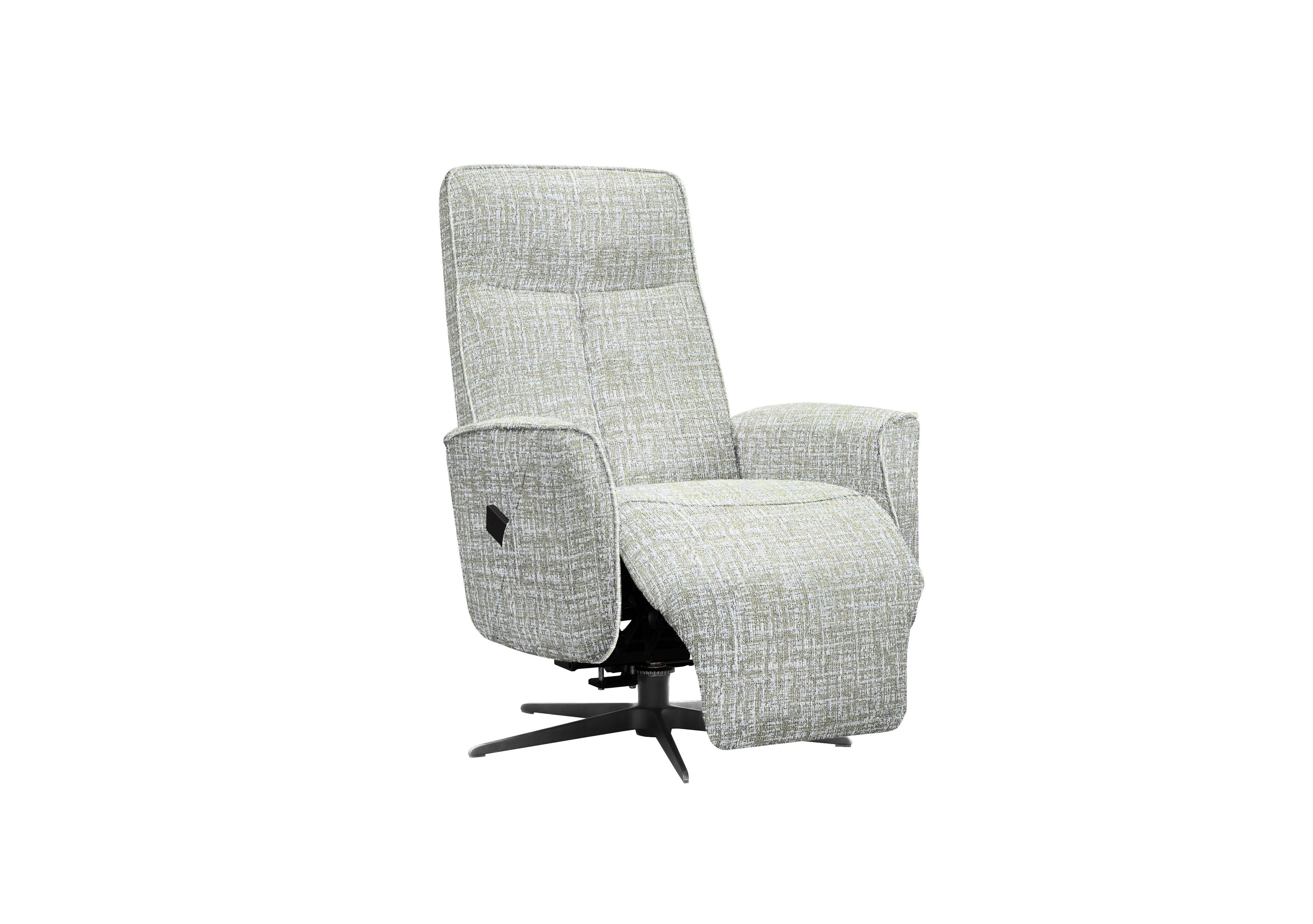 Maribo Fabric Lift and Rise Power Recliner Chair with Power Headrest and Black Base in B102 Shore Oatmeal on Furniture Village