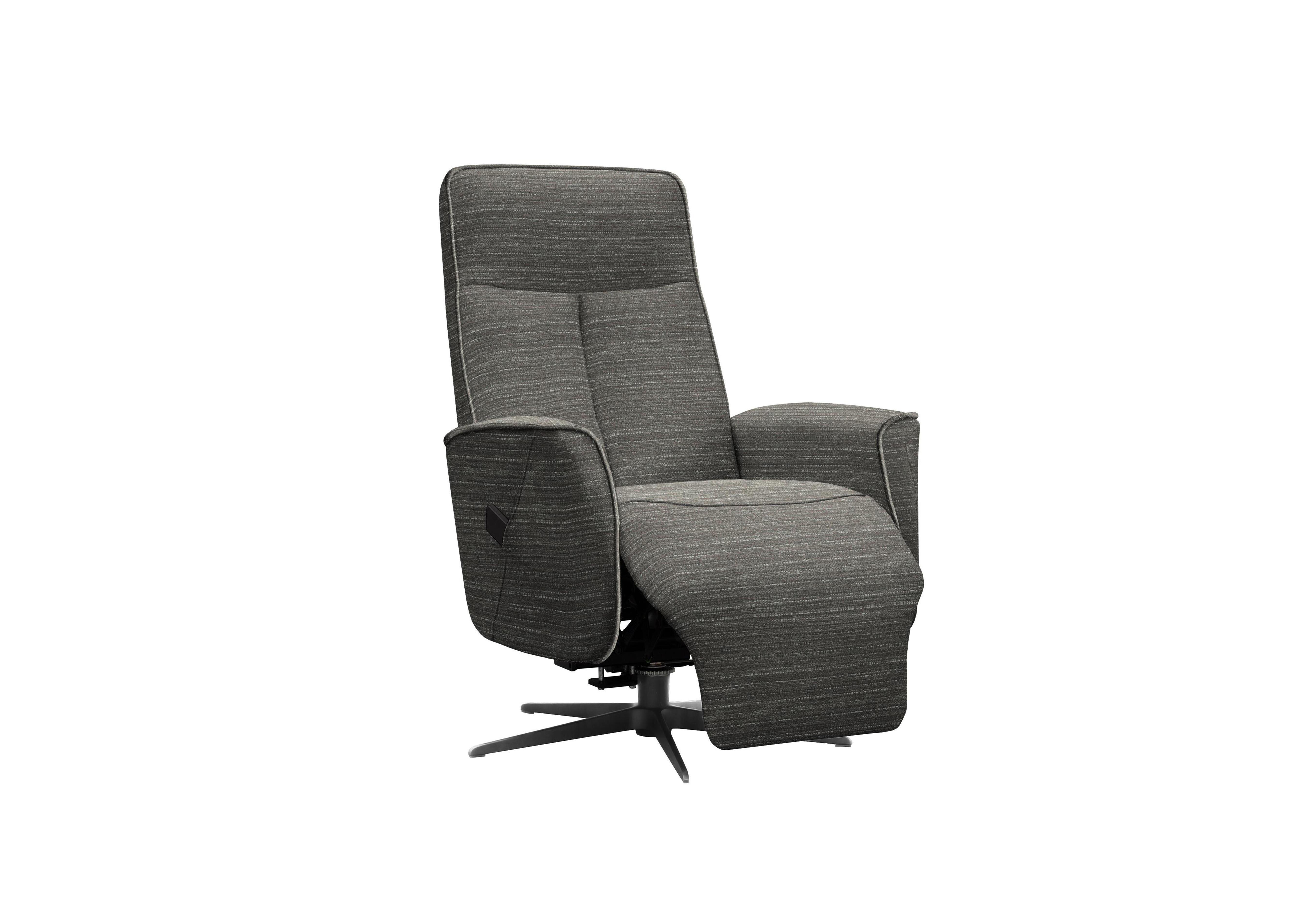 Maribo Fabric Lift and Rise Power Recliner Chair with Power Headrest and Black Base in B901 Victoria Slate on Furniture Village