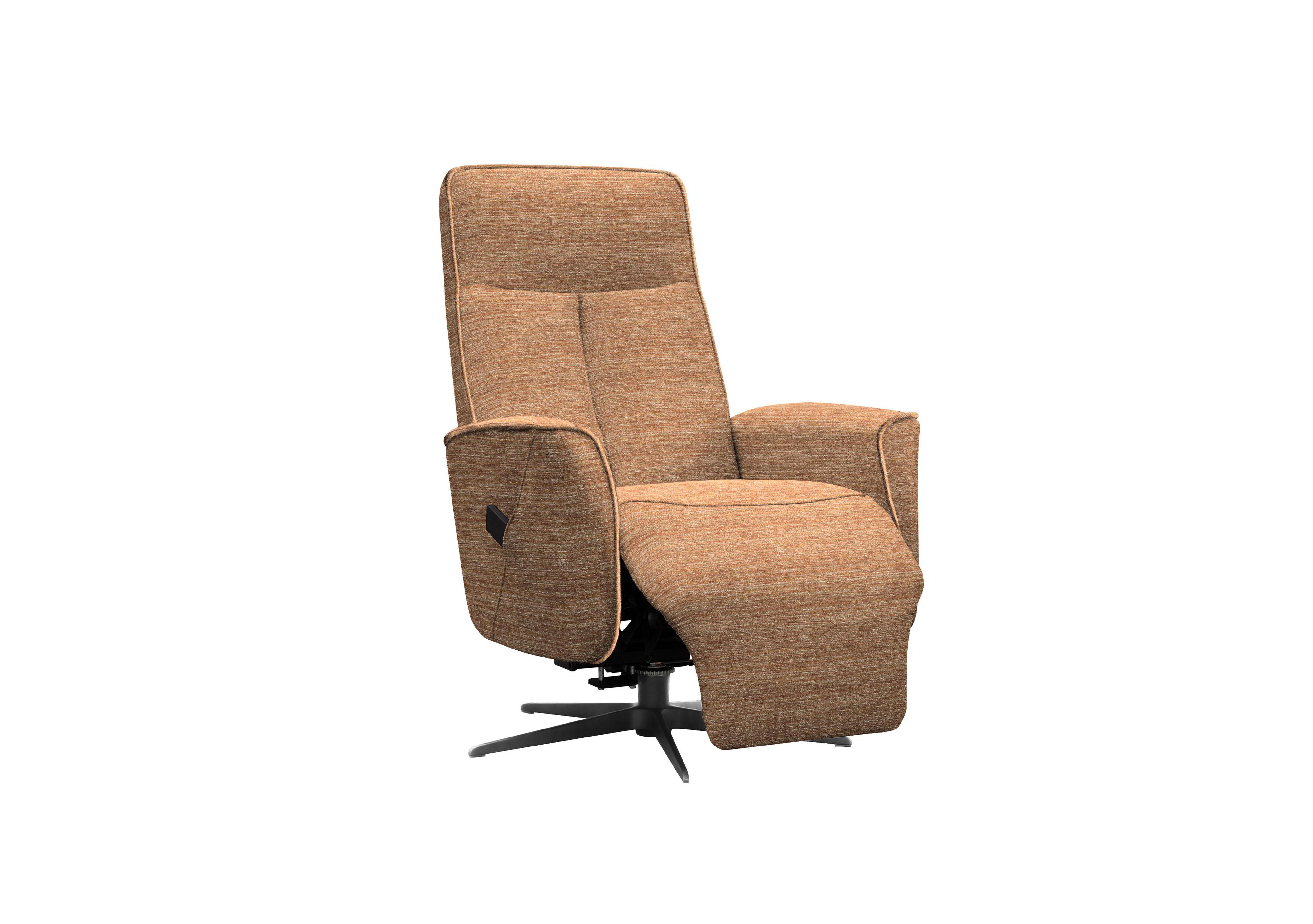 Maribo Fabric Lift and Rise Power Recliner Chair with Power Headrest and Black Base in B908 Victoria Ginger on Furniture Village