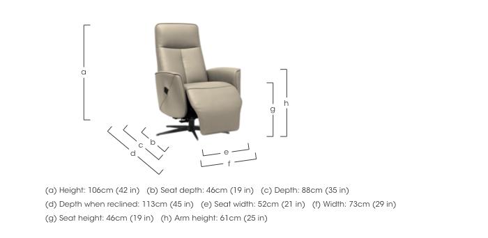 Maribo Leather Lift and Rise Power Recliner Chair with Power Headrest and Black Base in  on Furniture Village