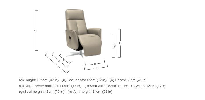 Maribo Leather Lift and Rise Power Recliner Chair with Power Headrest and Chrome Base in  on Furniture Village