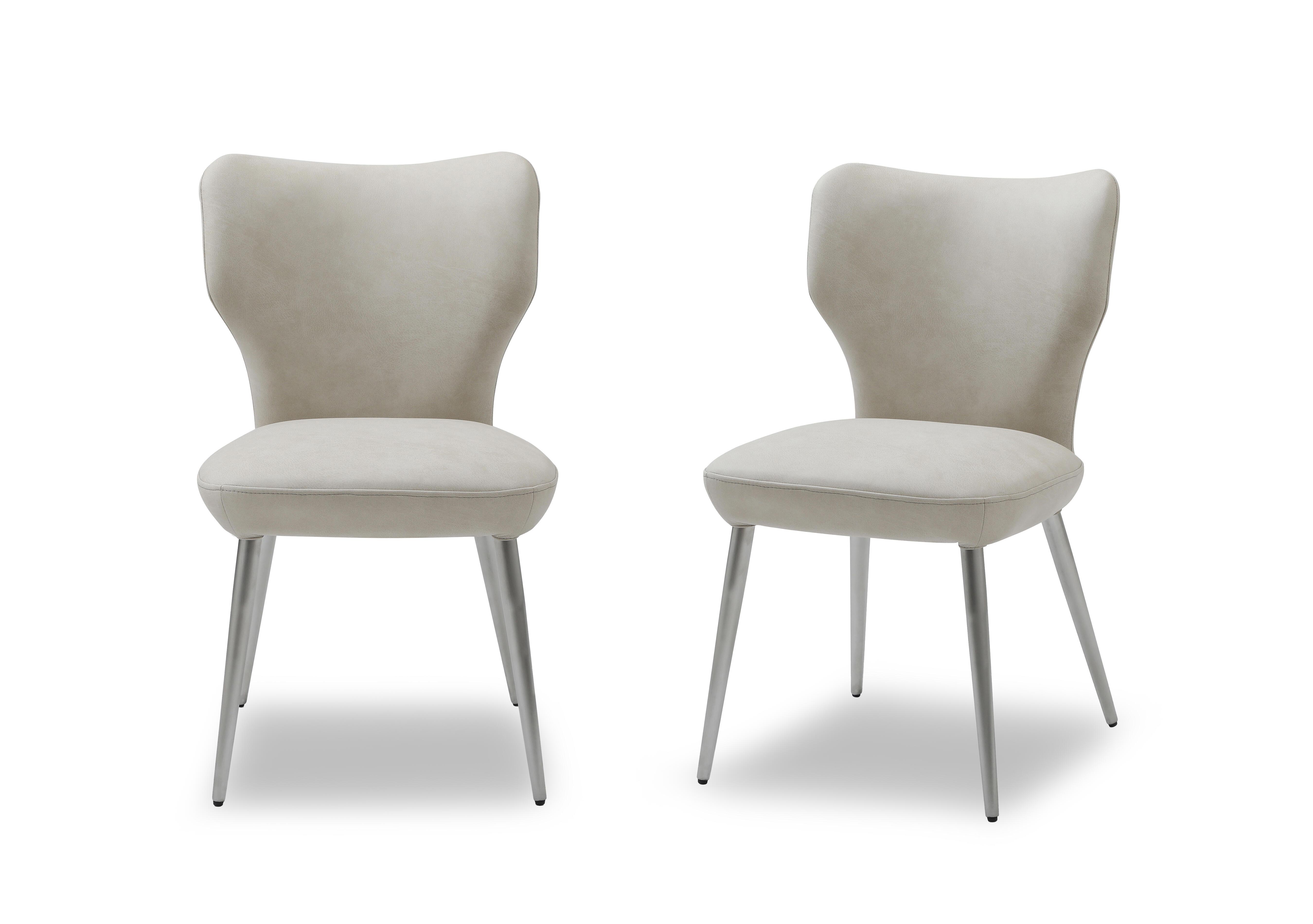 Elegante Pair of Dining Chairs in Ivory on Furniture Village