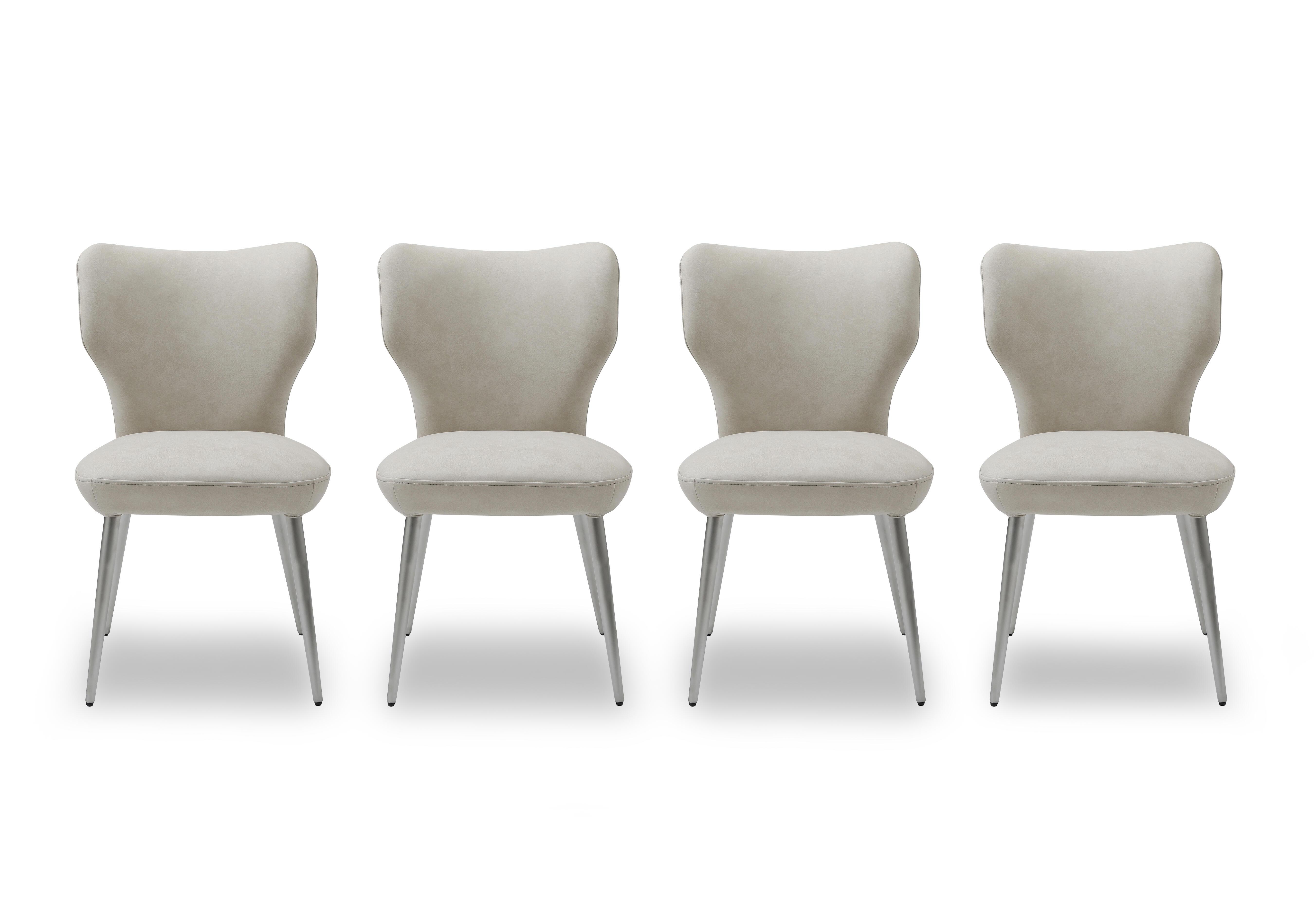 Elegante Set of 4 Dining Chairs in Ivory on Furniture Village