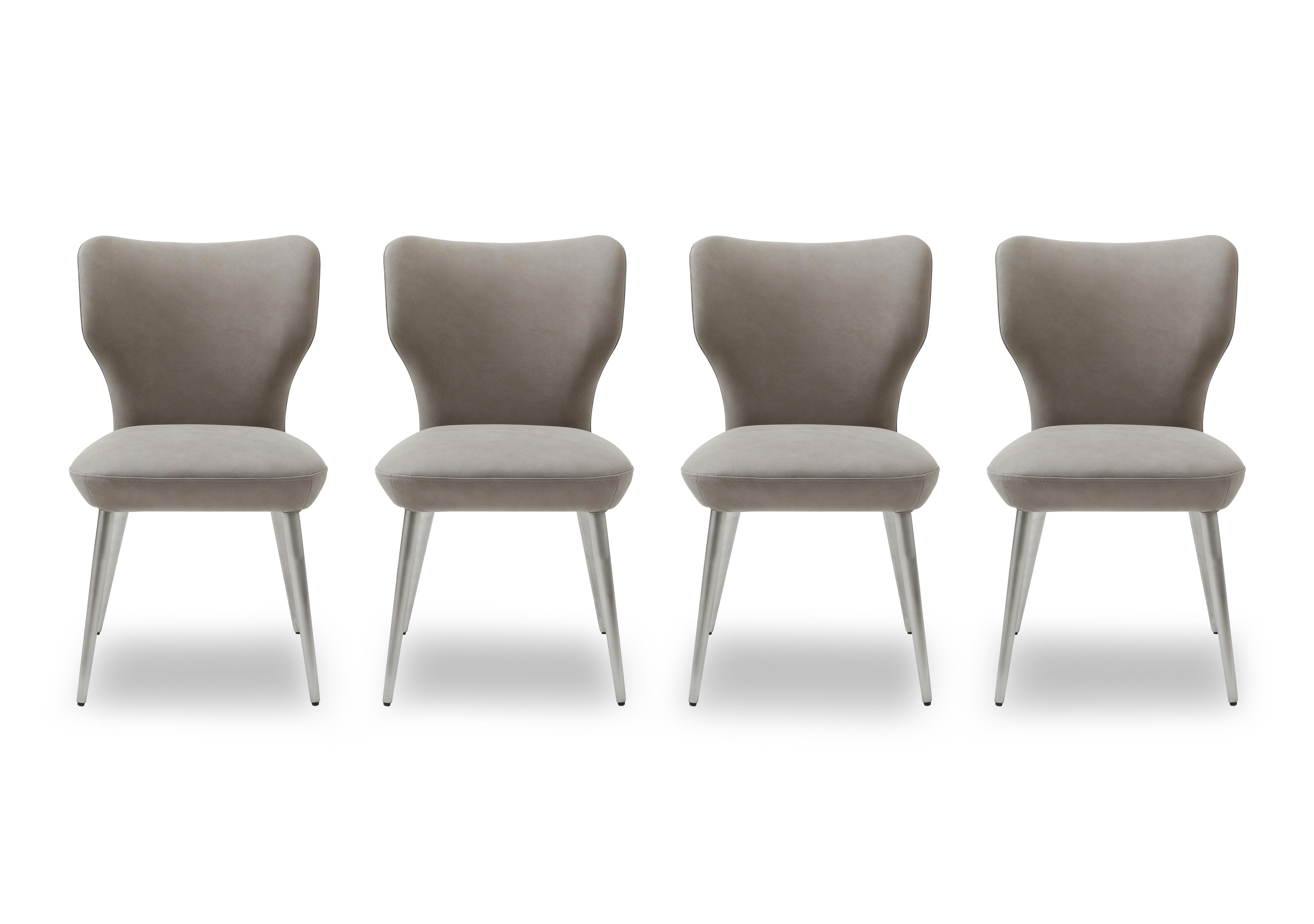 Elegante Set of 4 Dining Chairs in Taupe on Furniture Village