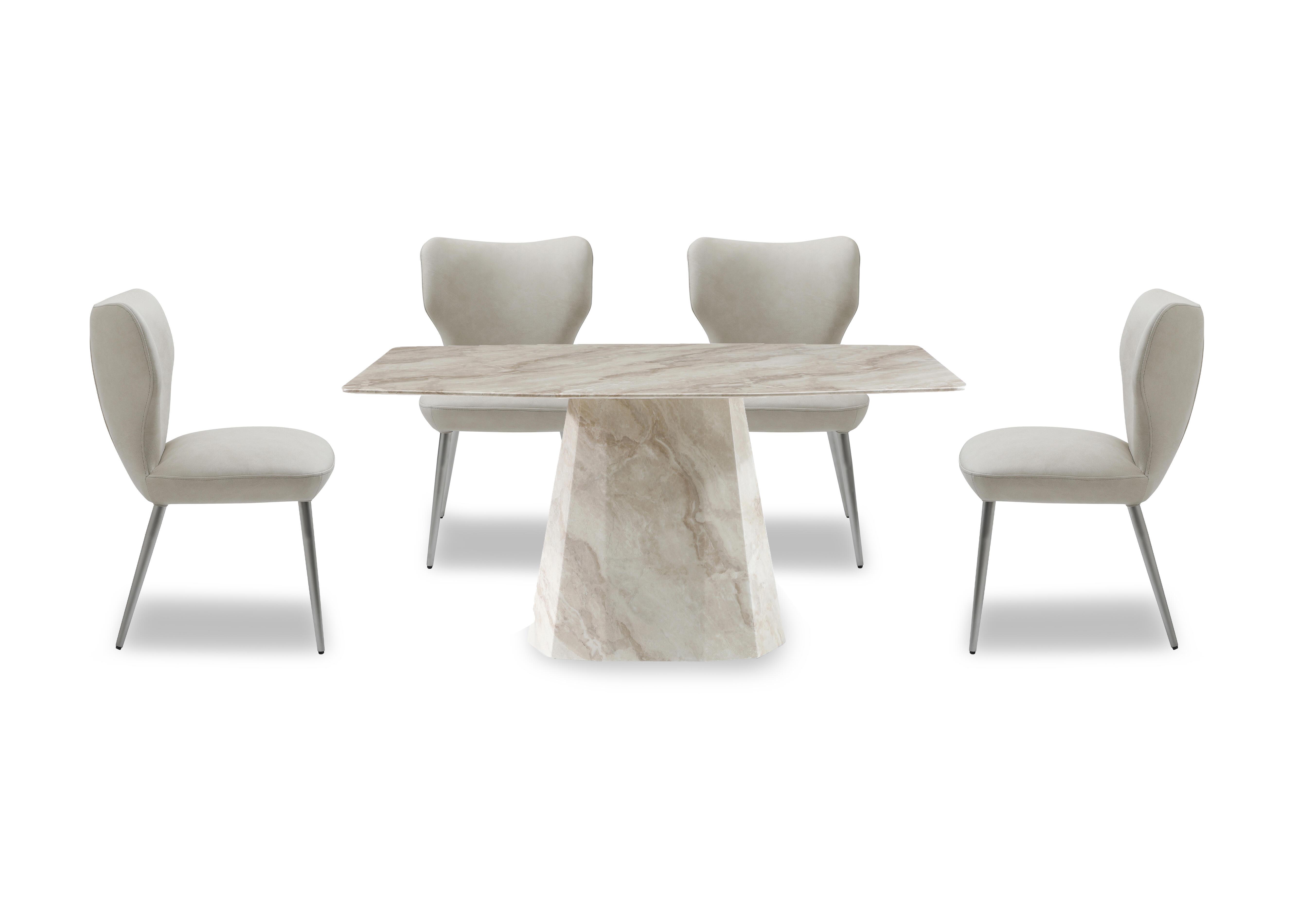 Elegante Dining Table and 4 Dining Chairs in Ivory on Furniture Village