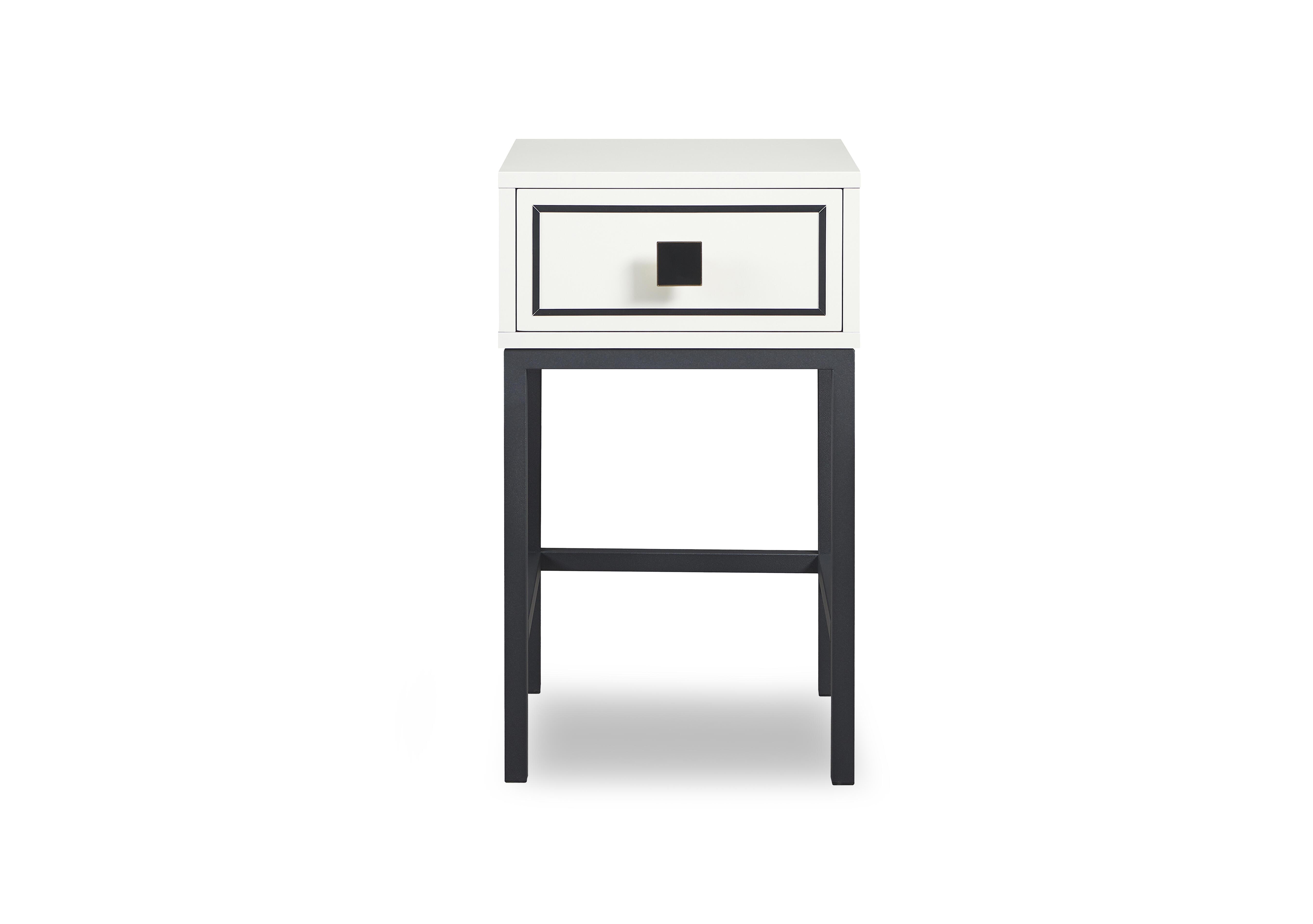Cole Lamp Table in White on Furniture Village