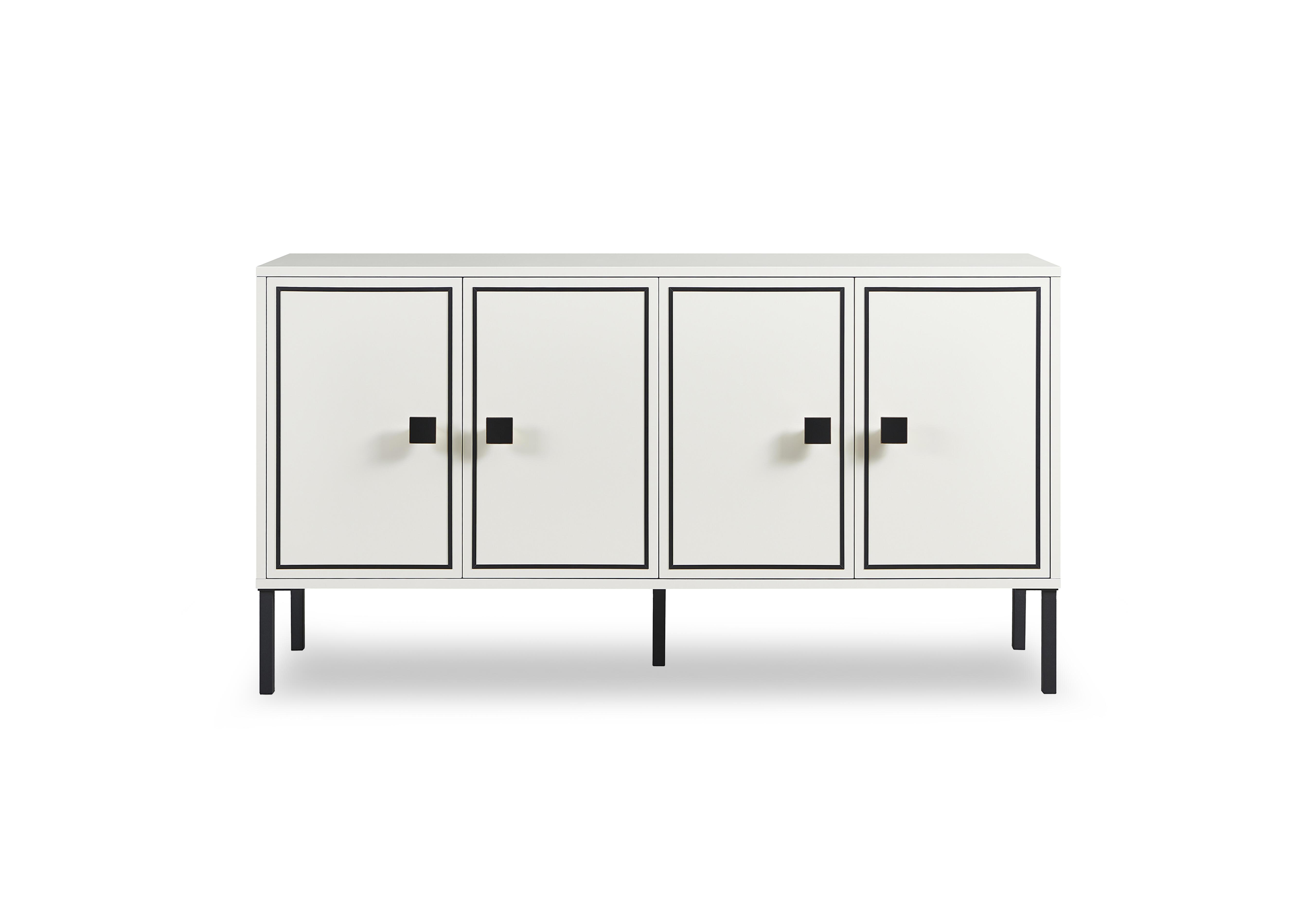Cole 4 Door Sideboard in White on Furniture Village
