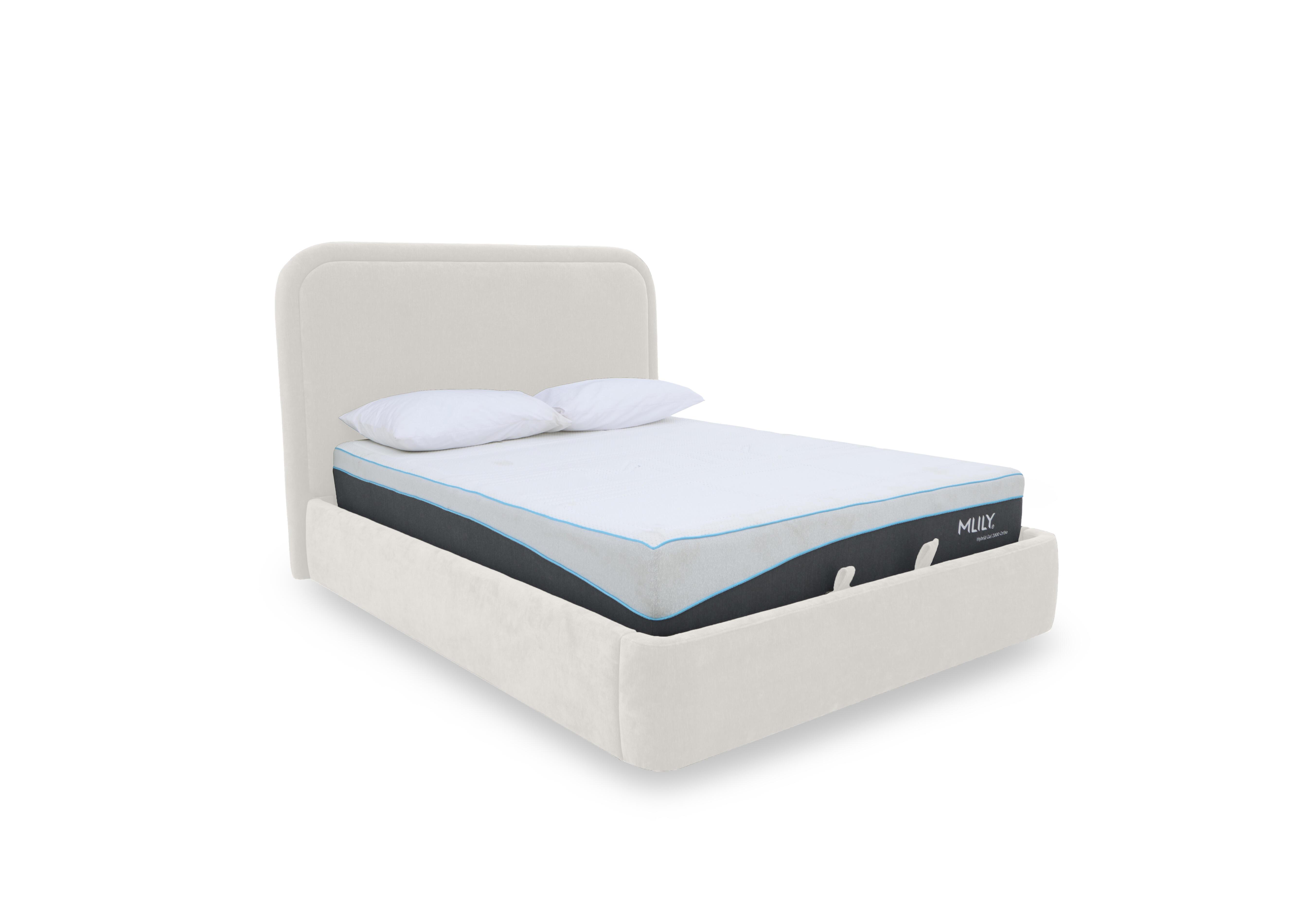 Laurent Manual End Ottoman Bed Frame in Atlas Stone on Furniture Village
