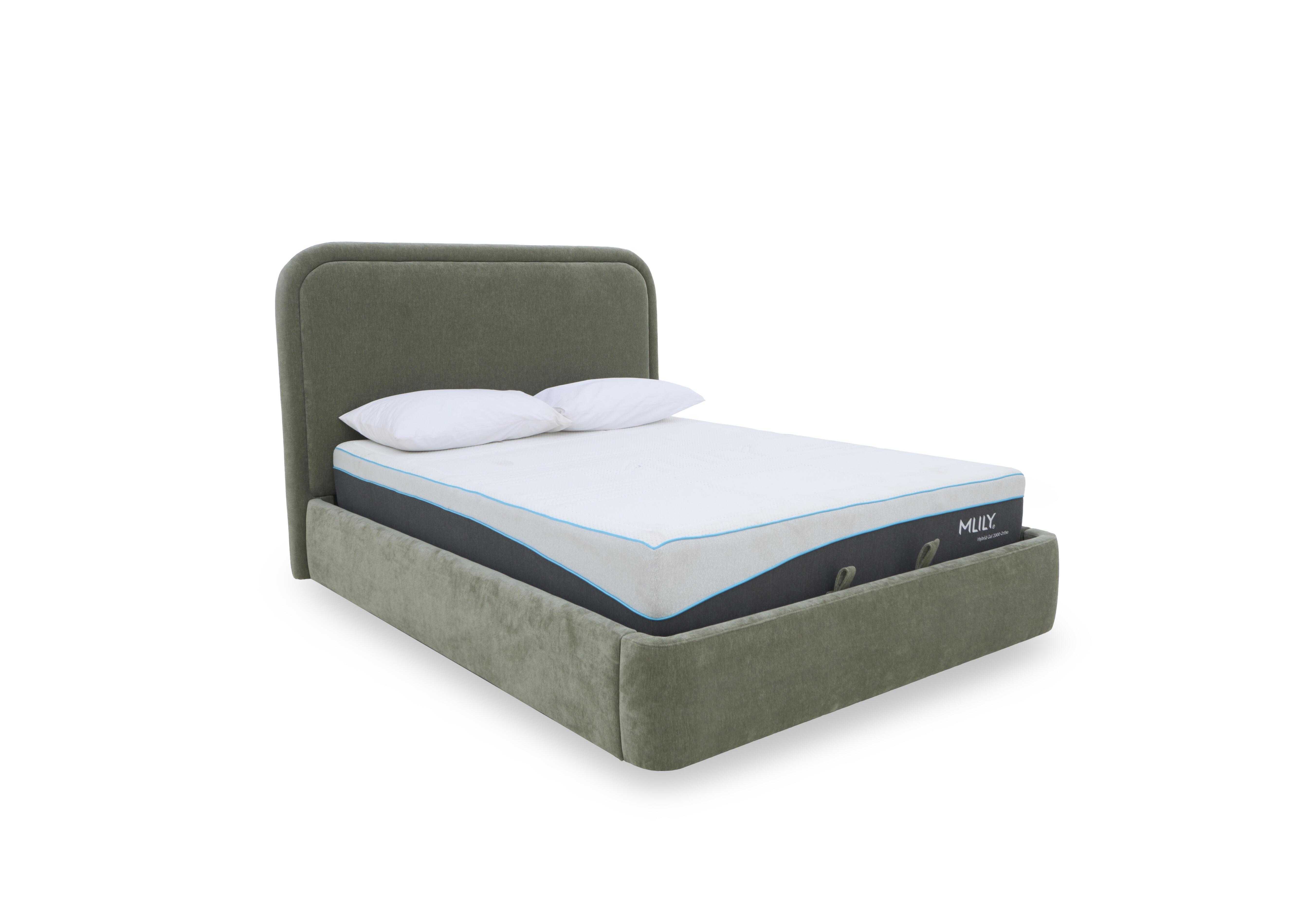 Laurent Manual End Ottoman Bed Frame in Forest Green on Furniture Village