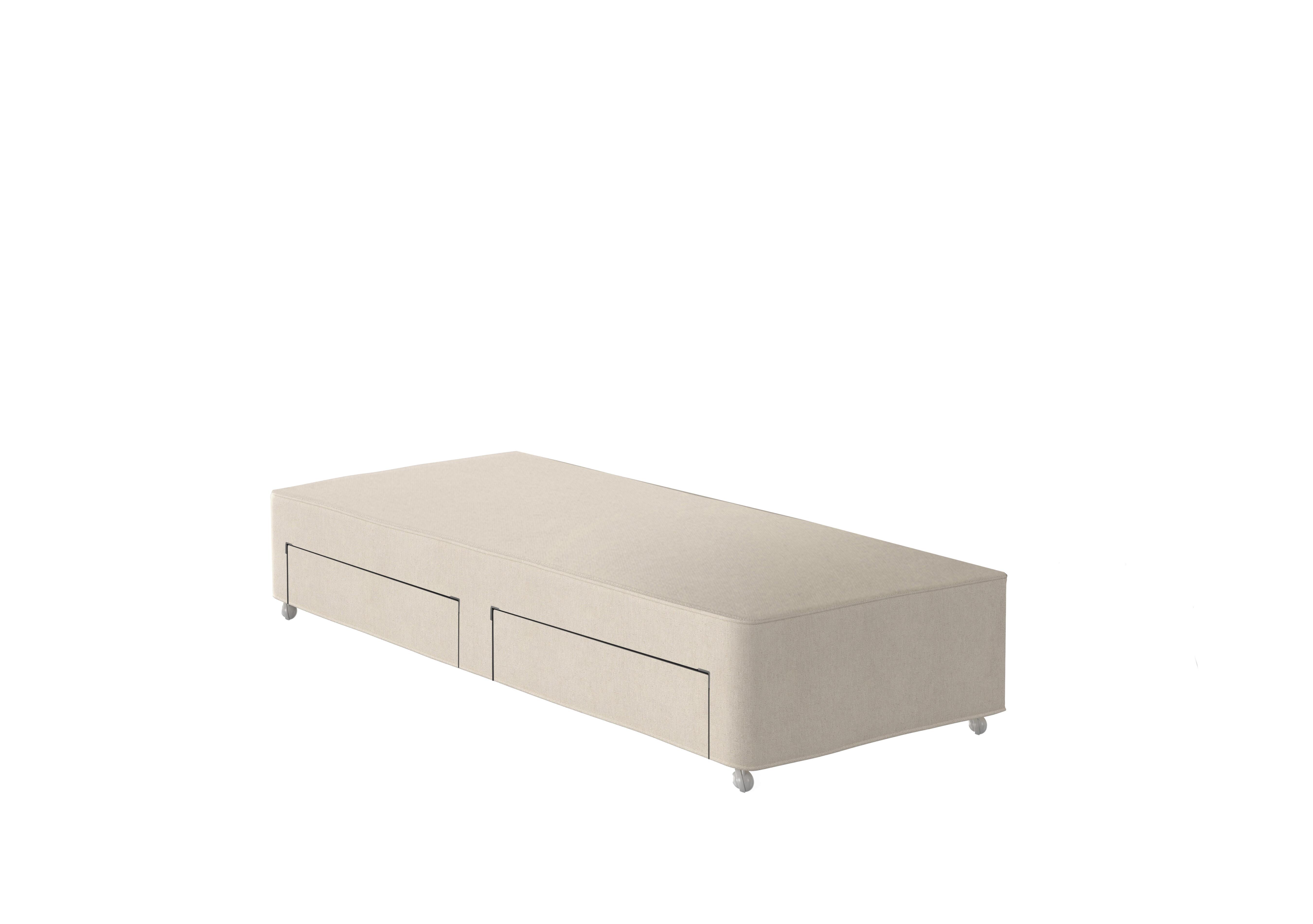 De Luxe Divan Base in 750 Chain Weave Fawn on Furniture Village
