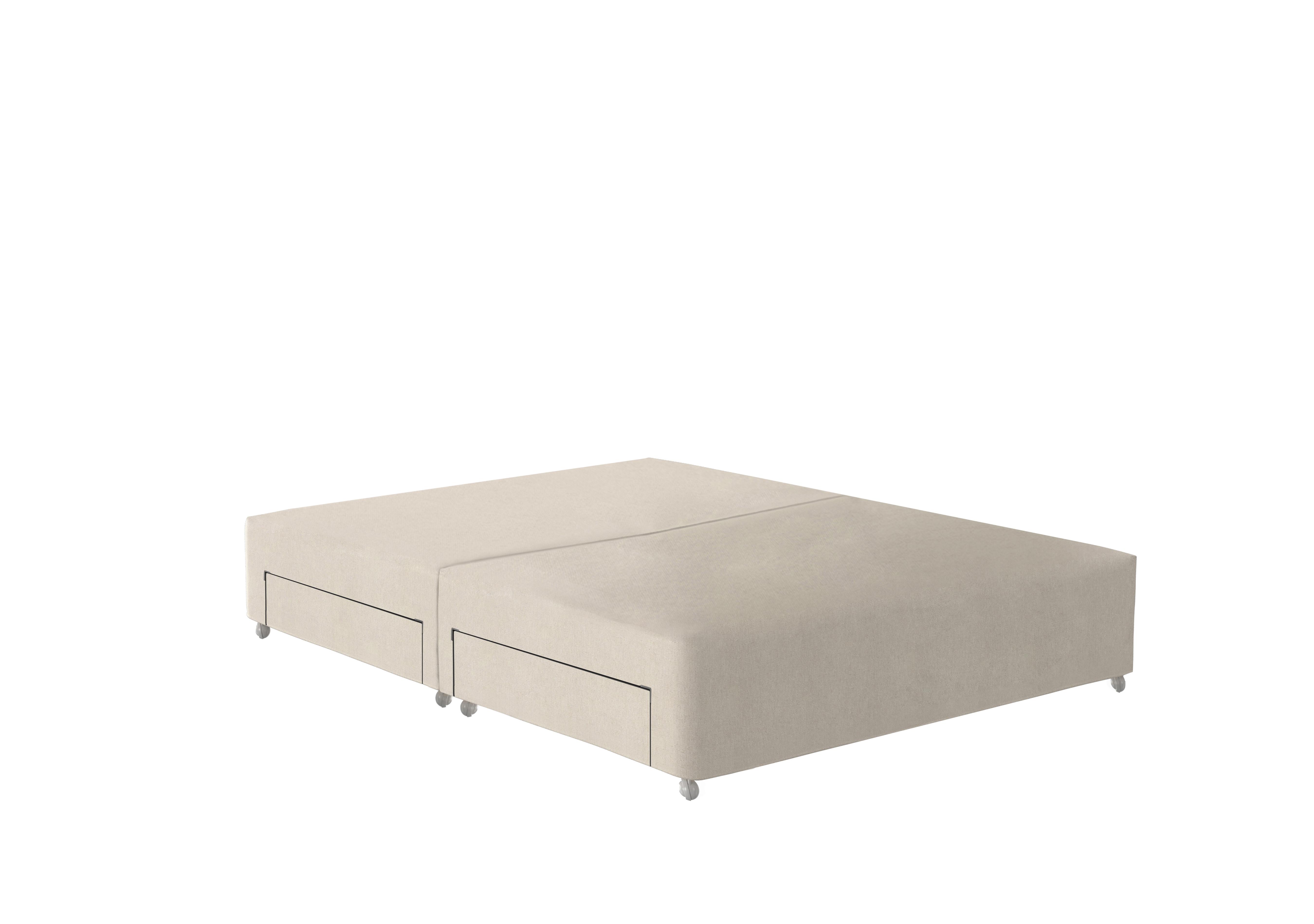 Original Divan Base in 750 Chain Weave Fawn on Furniture Village