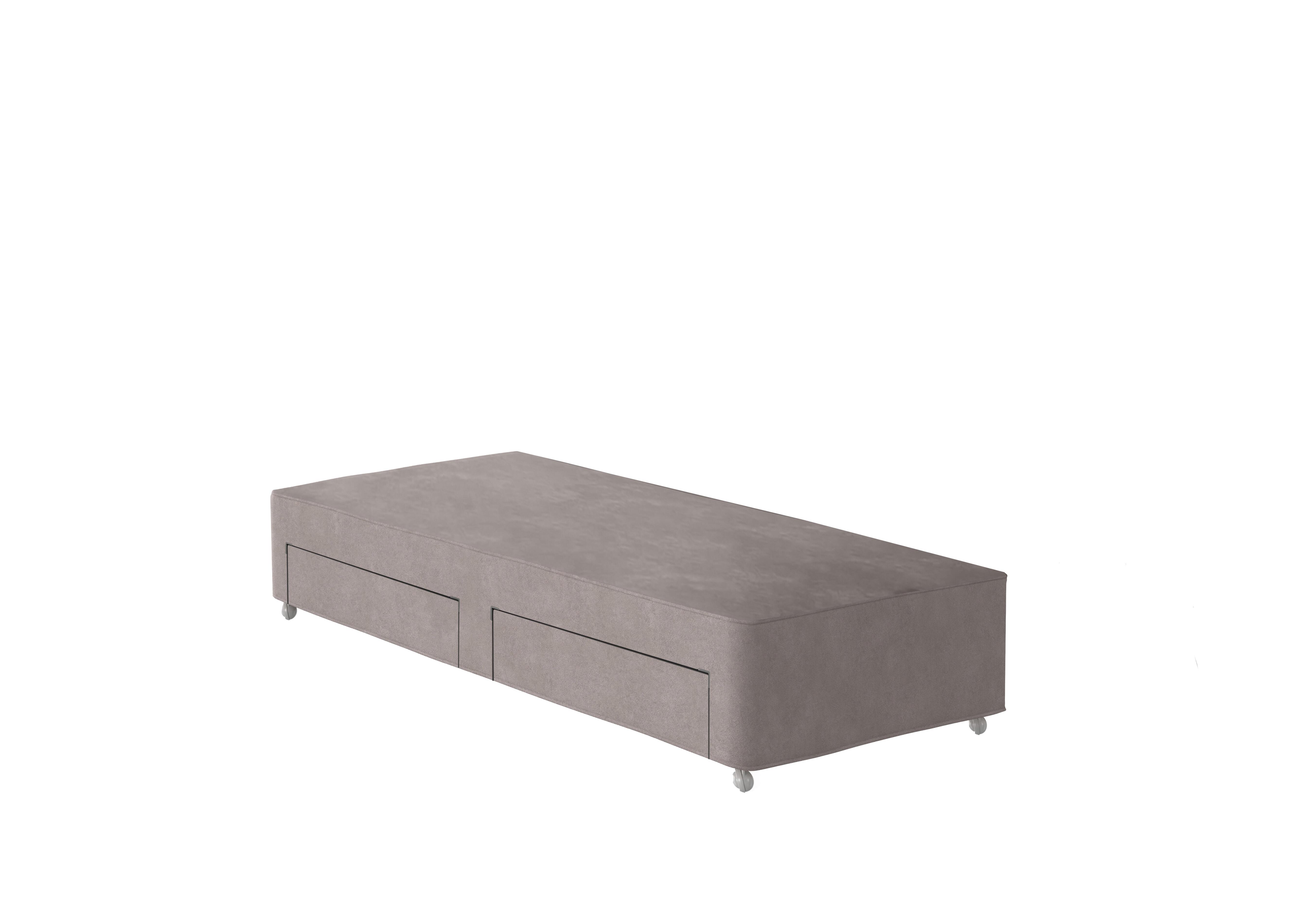 Prestige Divan Base in 404 Faux Suede Dove on Furniture Village
