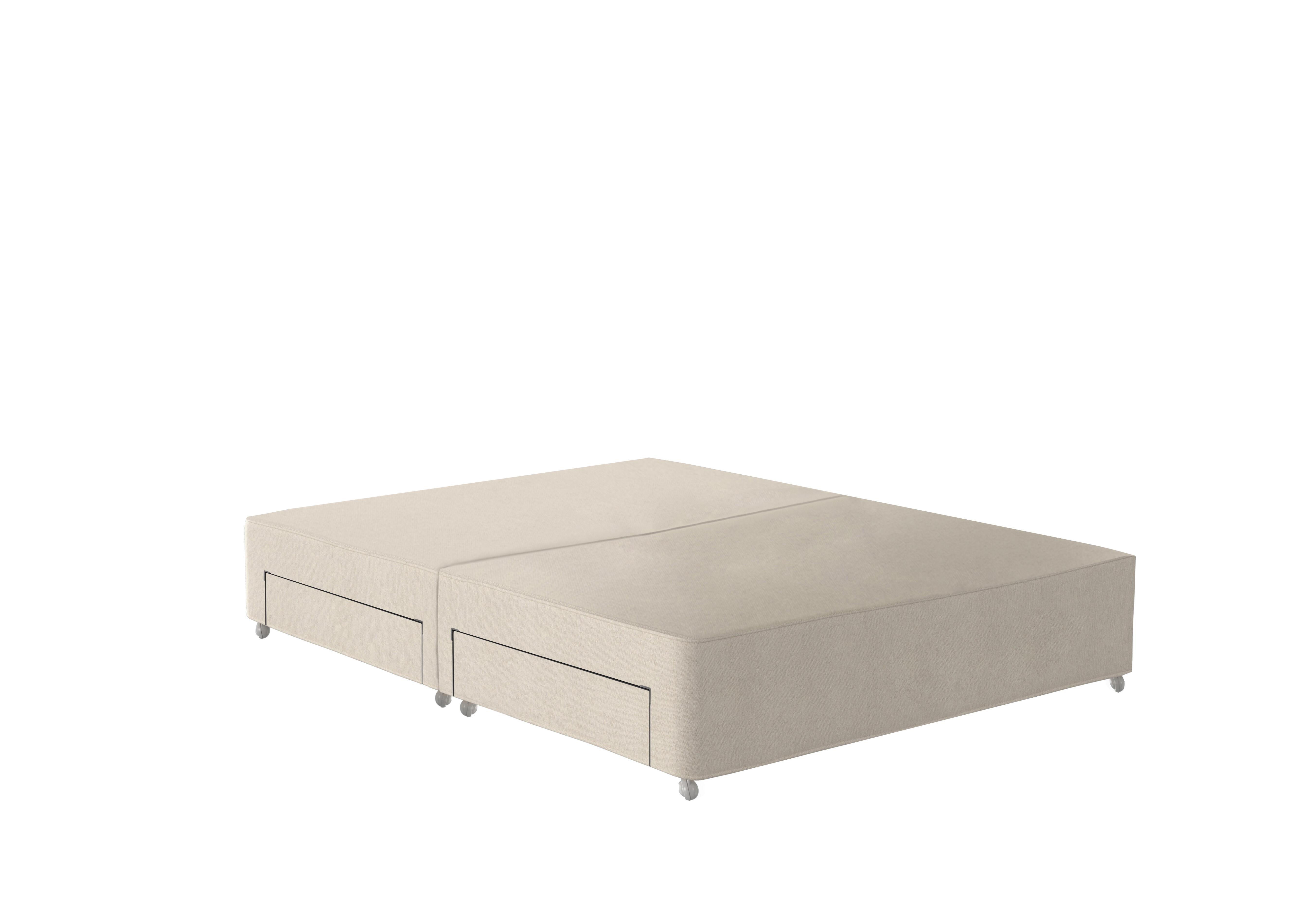 Classic Divan Base in 750 Chain Weave Fawn on Furniture Village