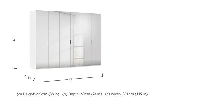 Formes 6 Door Bifold Wardrobe with Mirror Doors in  on Furniture Village