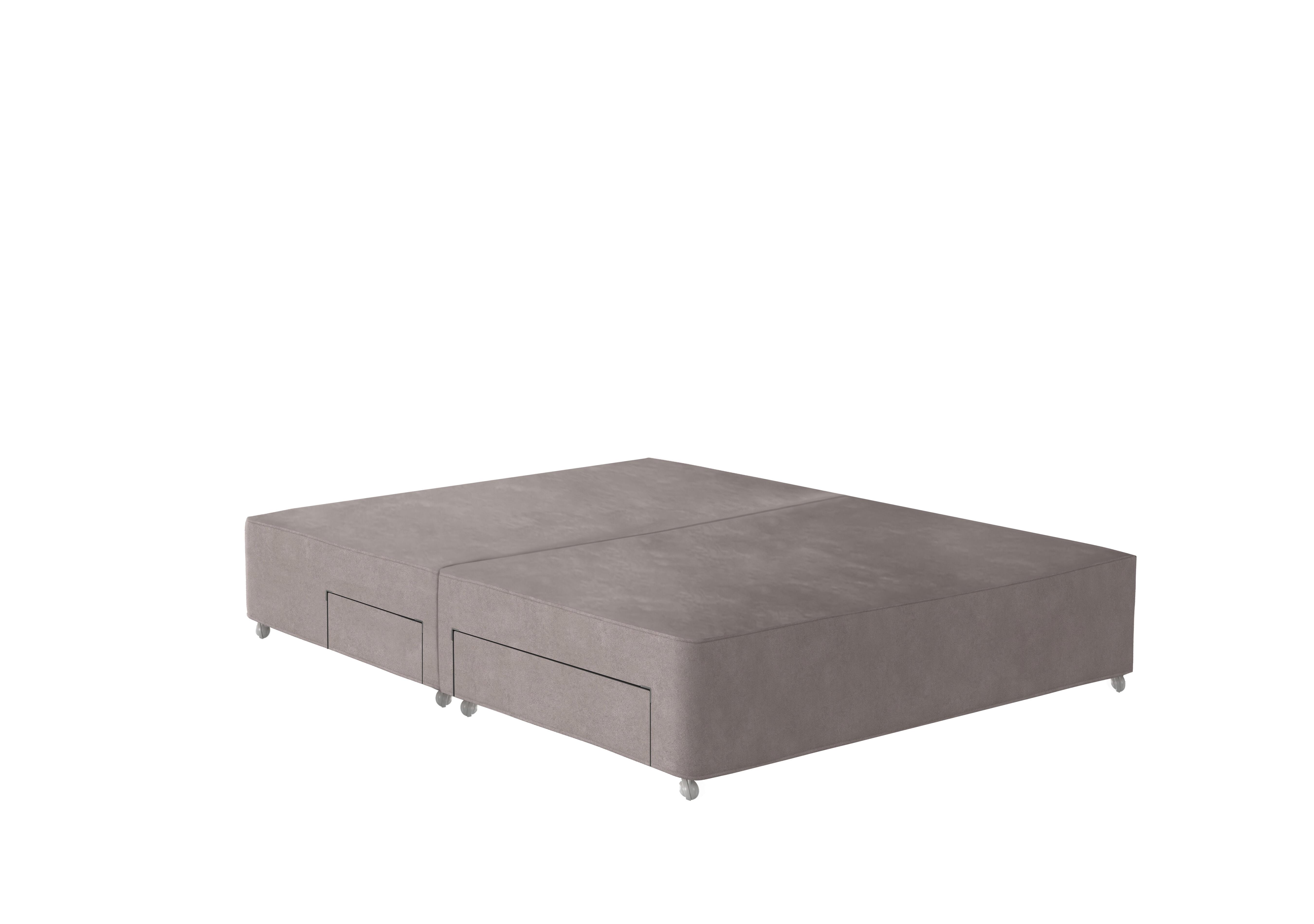 Viceroy Divan Base in 404 Faux Suede Dove on Furniture Village