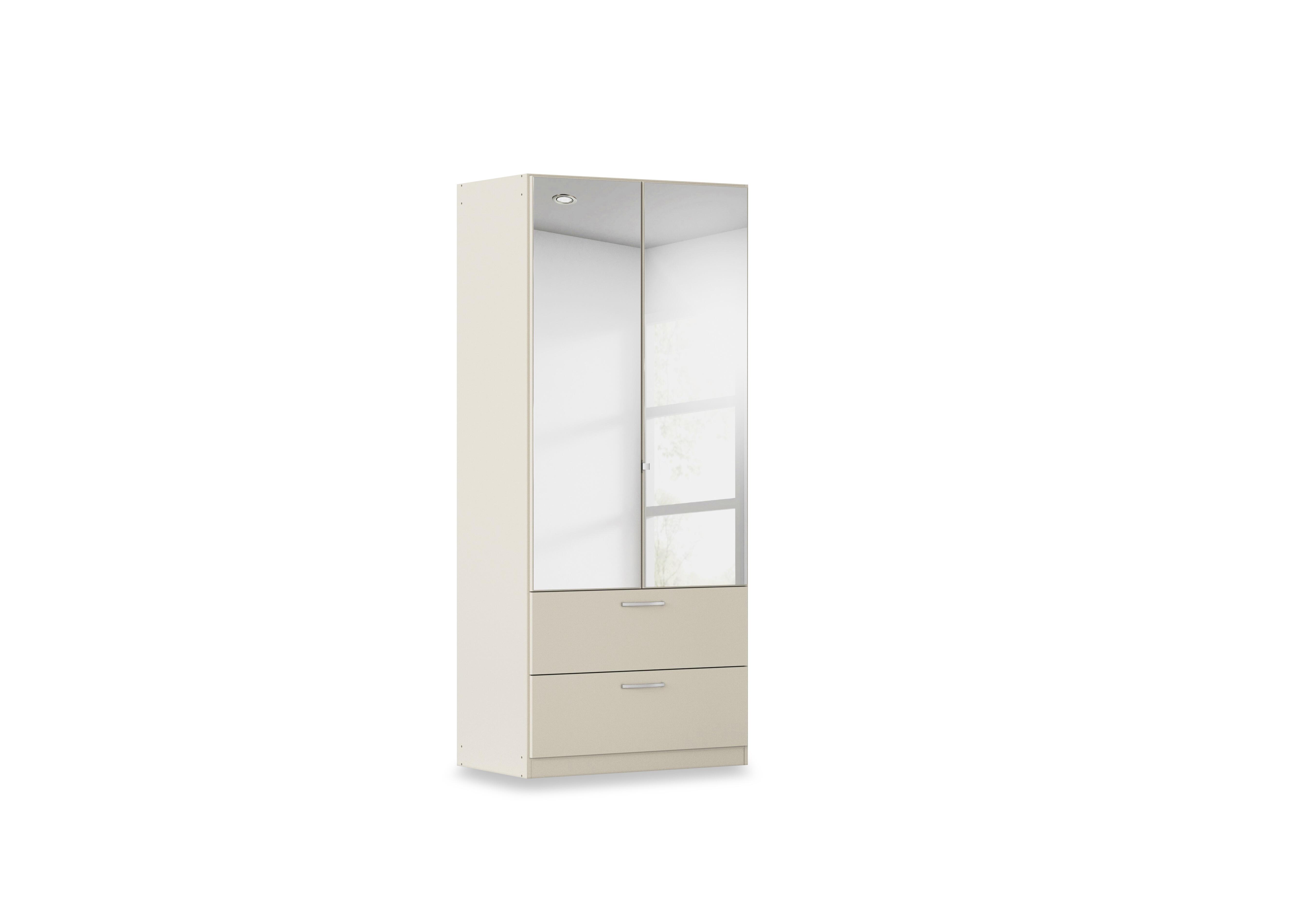Impulse 91cm 2 Door Combi Wardrobe with 2 Mirror Doors in Aw92b Champagne on Furniture Village