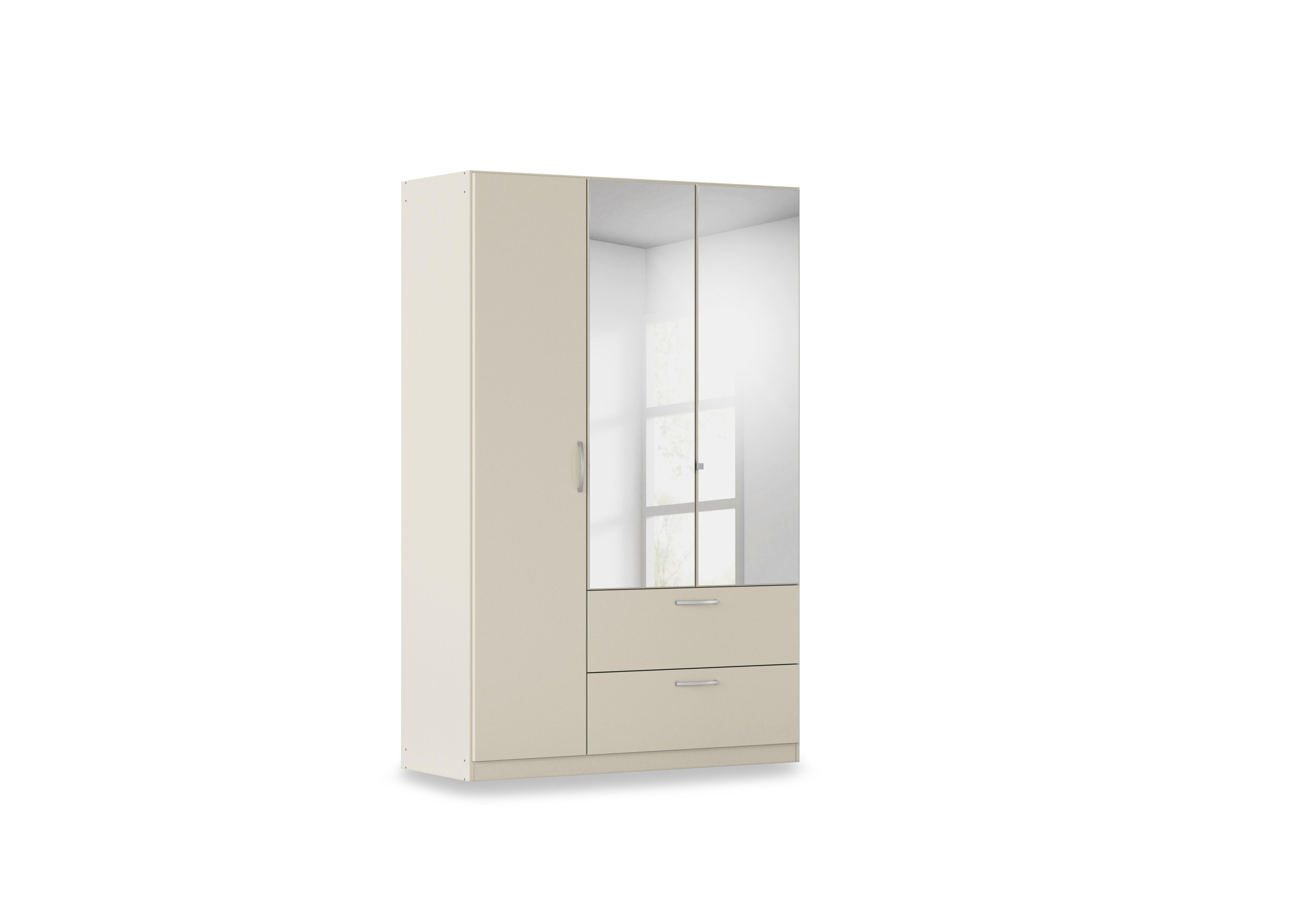 Impulse 136cm 3 Door Combi Wardrobe with 2 Mirror Doors in Aw92b Champagne on Furniture Village