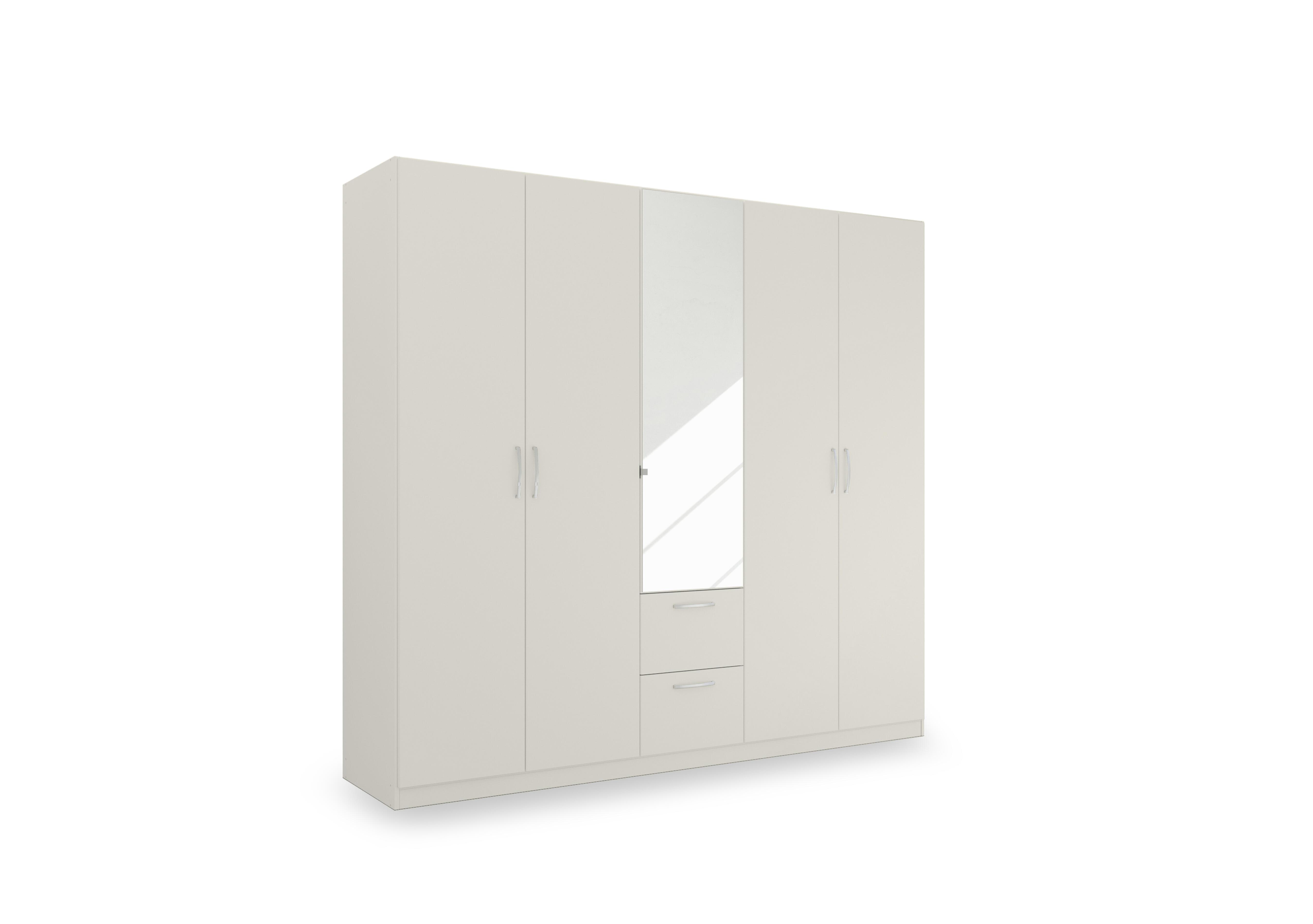 Impulse 226cm 5 Door Combi Wardrobe with Mirror Door in Aw92b Champagne on Furniture Village