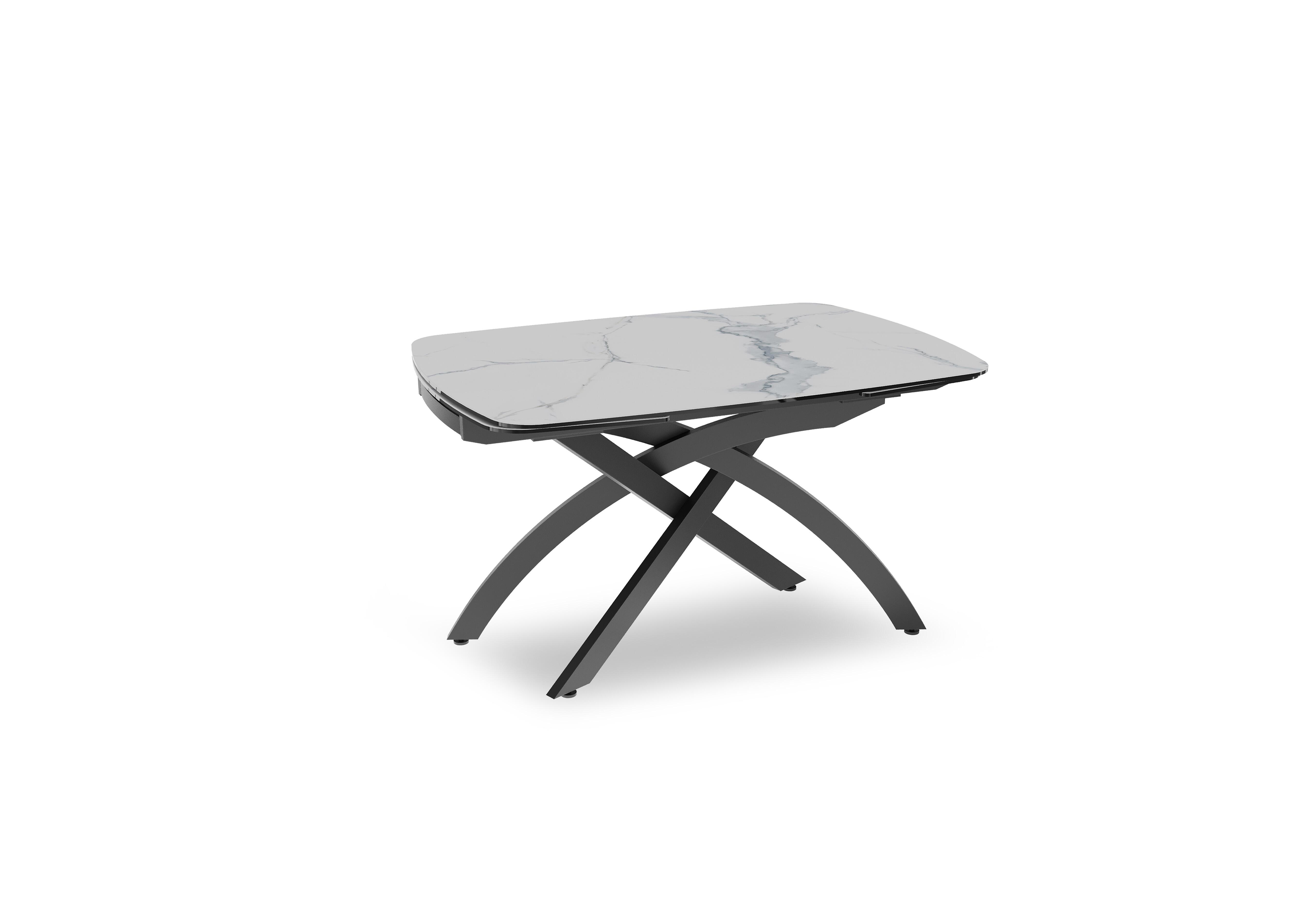 Rafa Draw Leaf Extending Dining Table in Matt Marble on Furniture Village