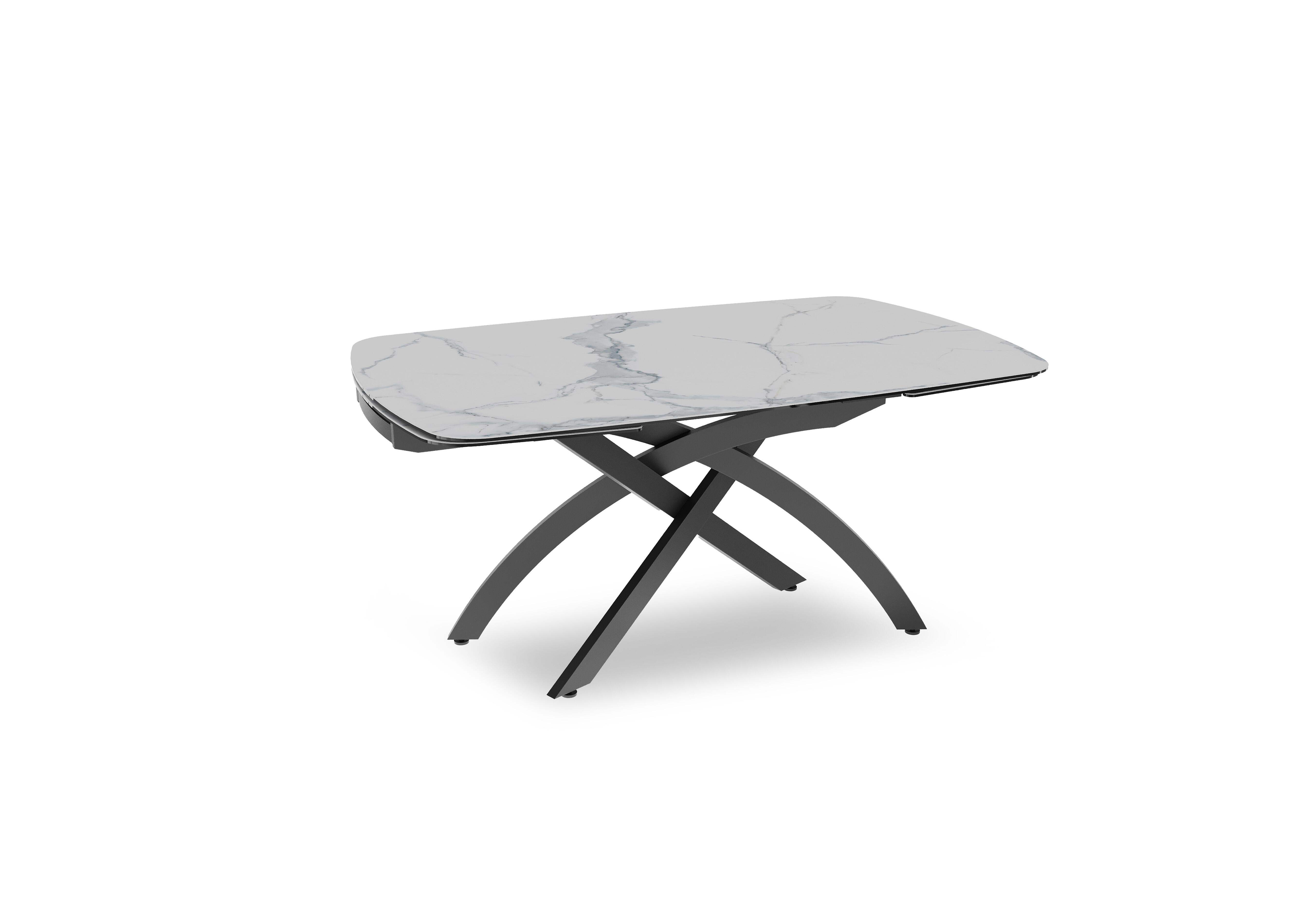Rafa Draw Leaf Extending Dining Table in Matt Marble on Furniture Village