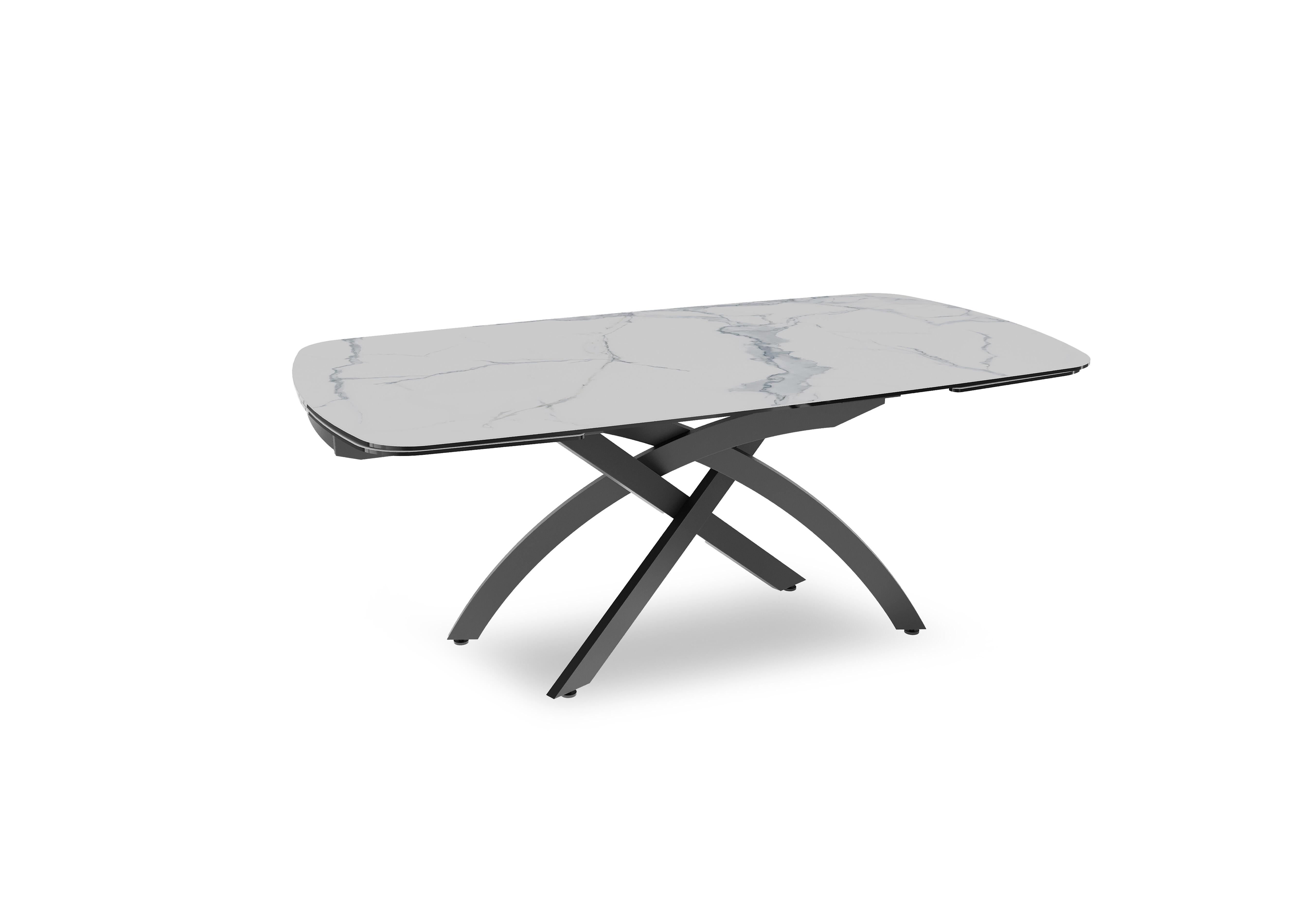 Rafa Draw Leaf Extending Dining Table in Matt Marble on Furniture Village