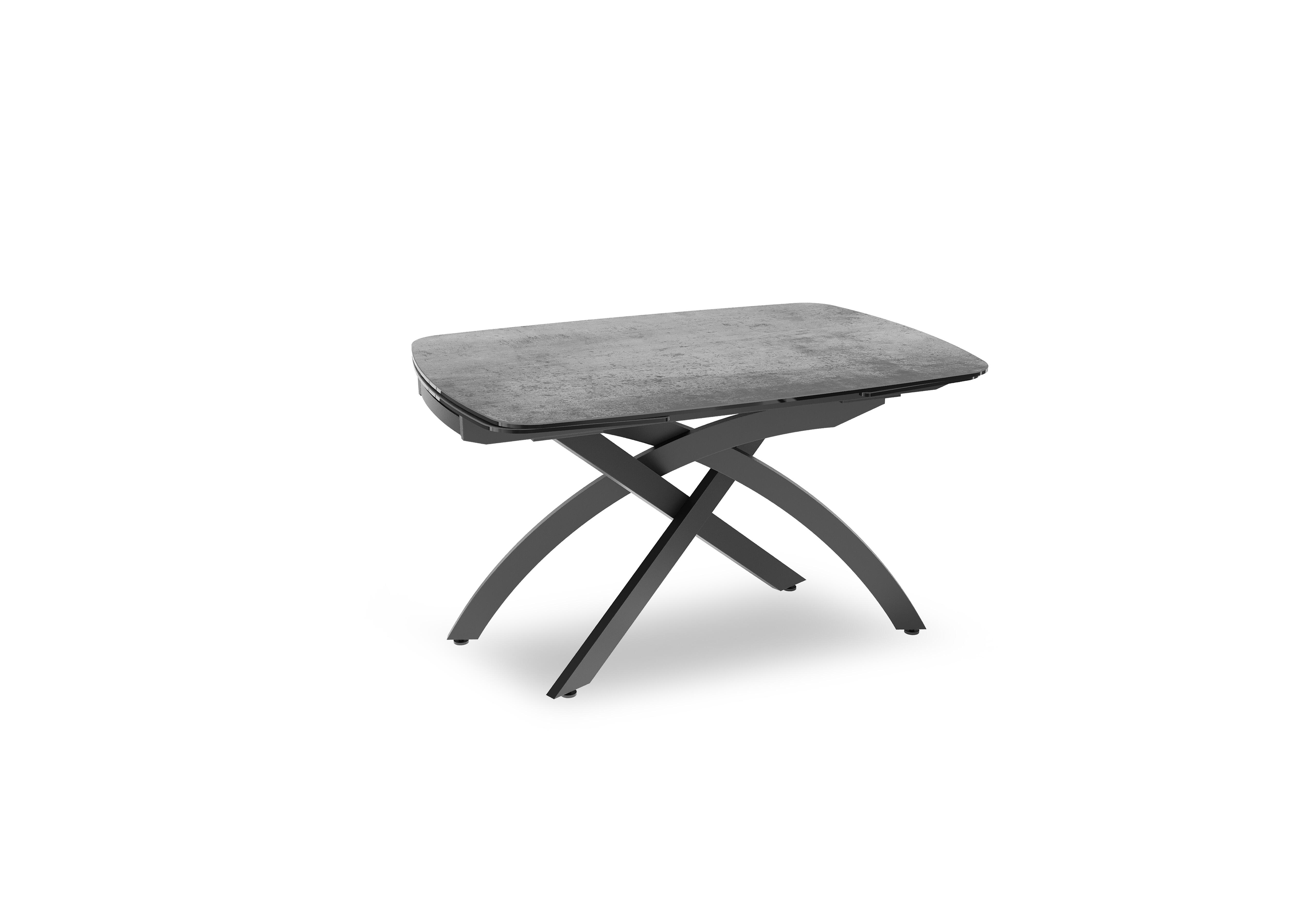 Rafa Draw Leaf Extending Dining Table in Silver on Furniture Village