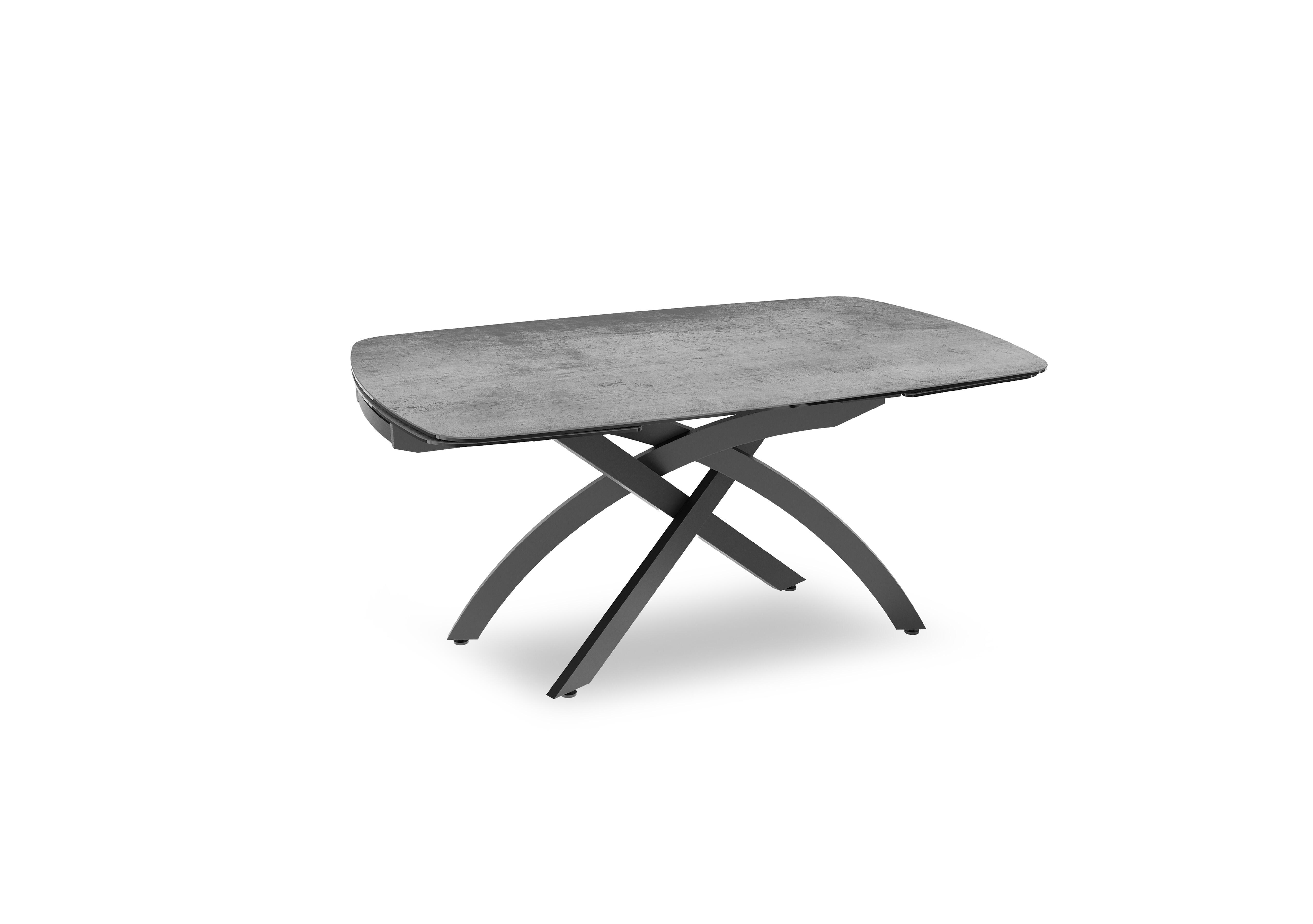 Rafa Draw Leaf Extending Dining Table in Silver on Furniture Village