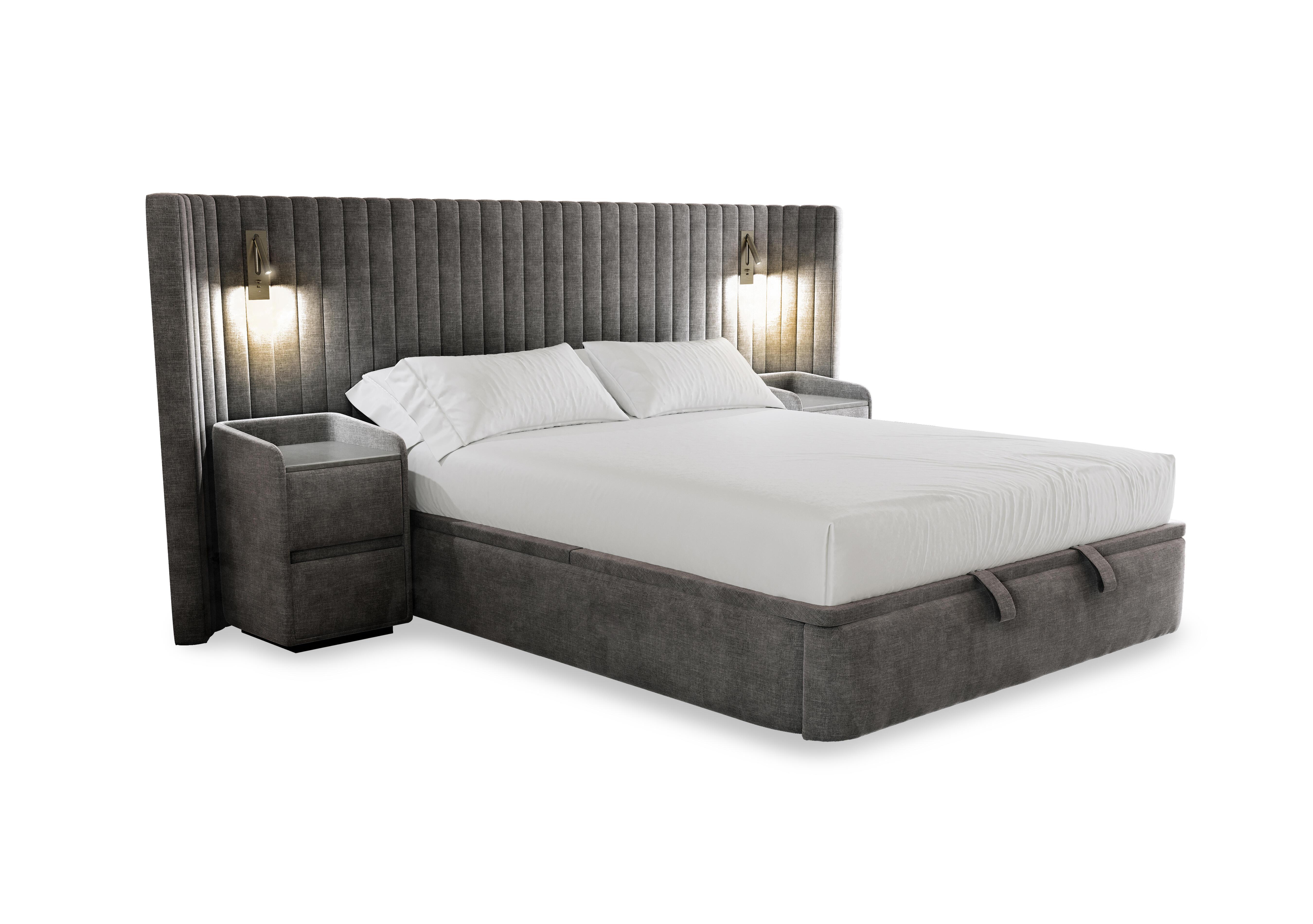 Hyatt End Lift Ottoman Bed Frame with Two 2 Drawer Bedside Cabinets in  on Furniture Village