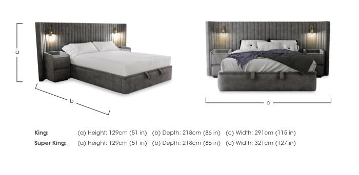 Hyatt End Lift Ottoman Bed Frame with Two 2 Drawer Bedside Cabinets in  on Furniture Village