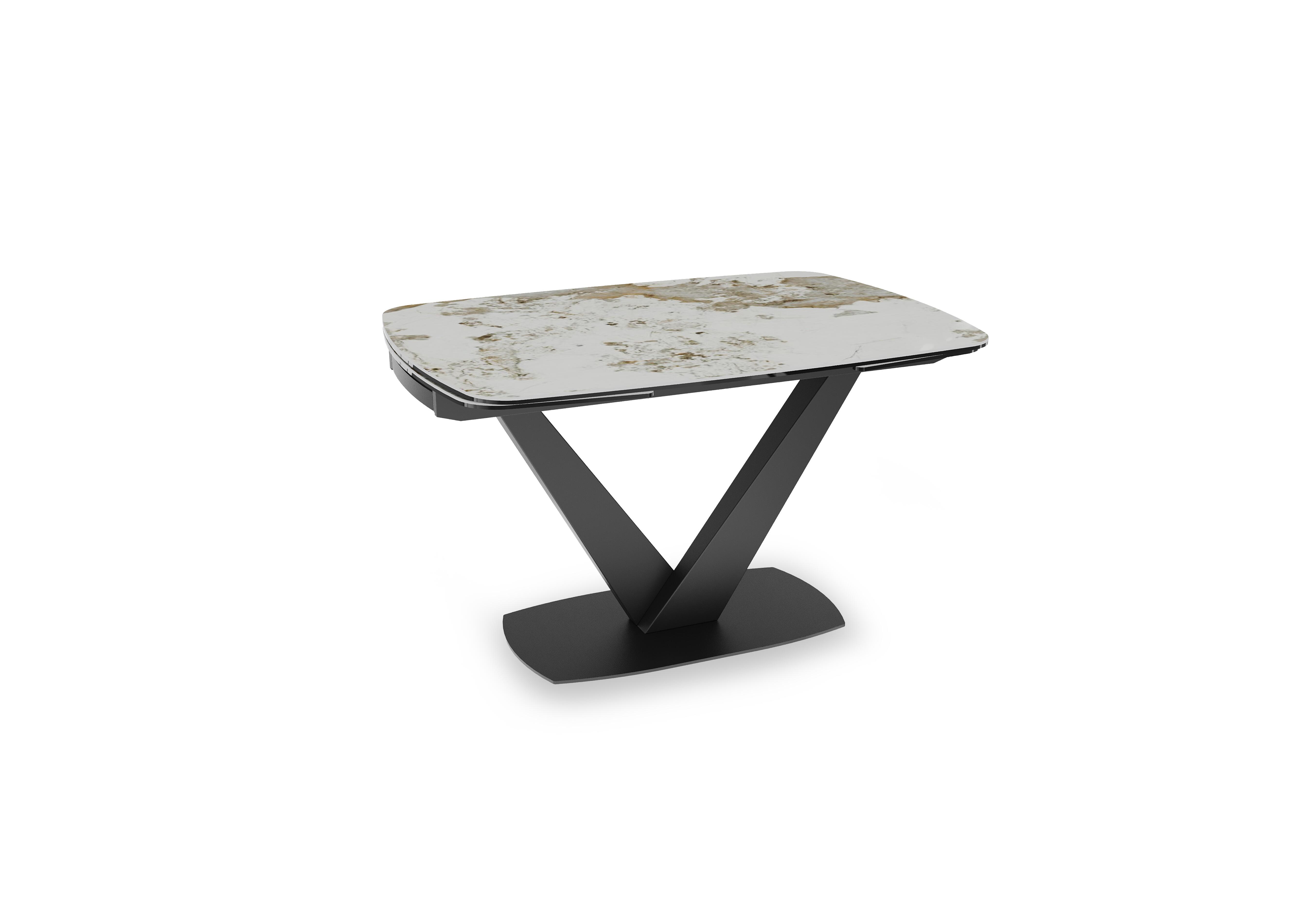 Julio Draw Leaf Extending Table in Calcatta Marble on Furniture Village