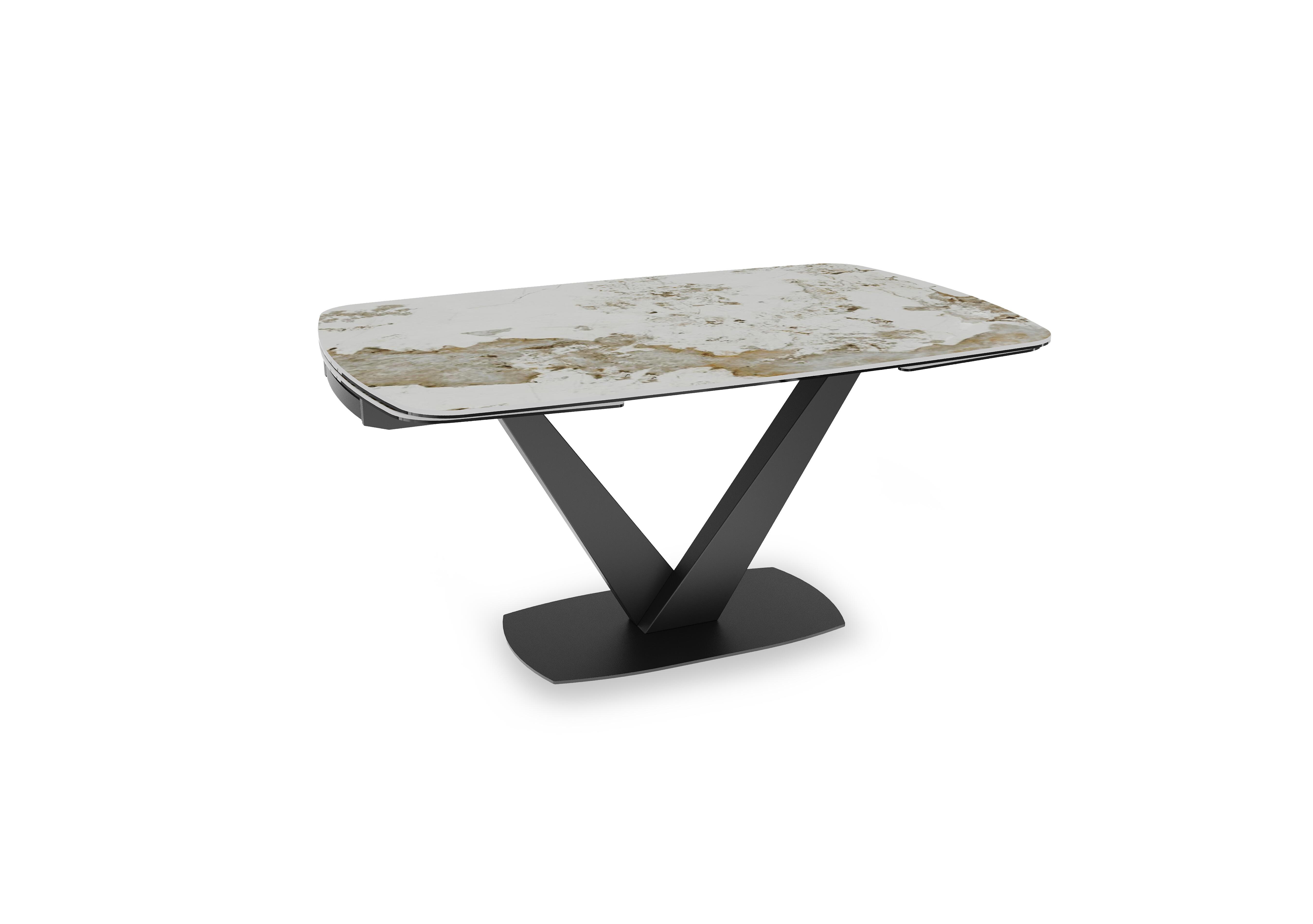 Julio Draw Leaf Extending Table in Calcatta Marble on Furniture Village