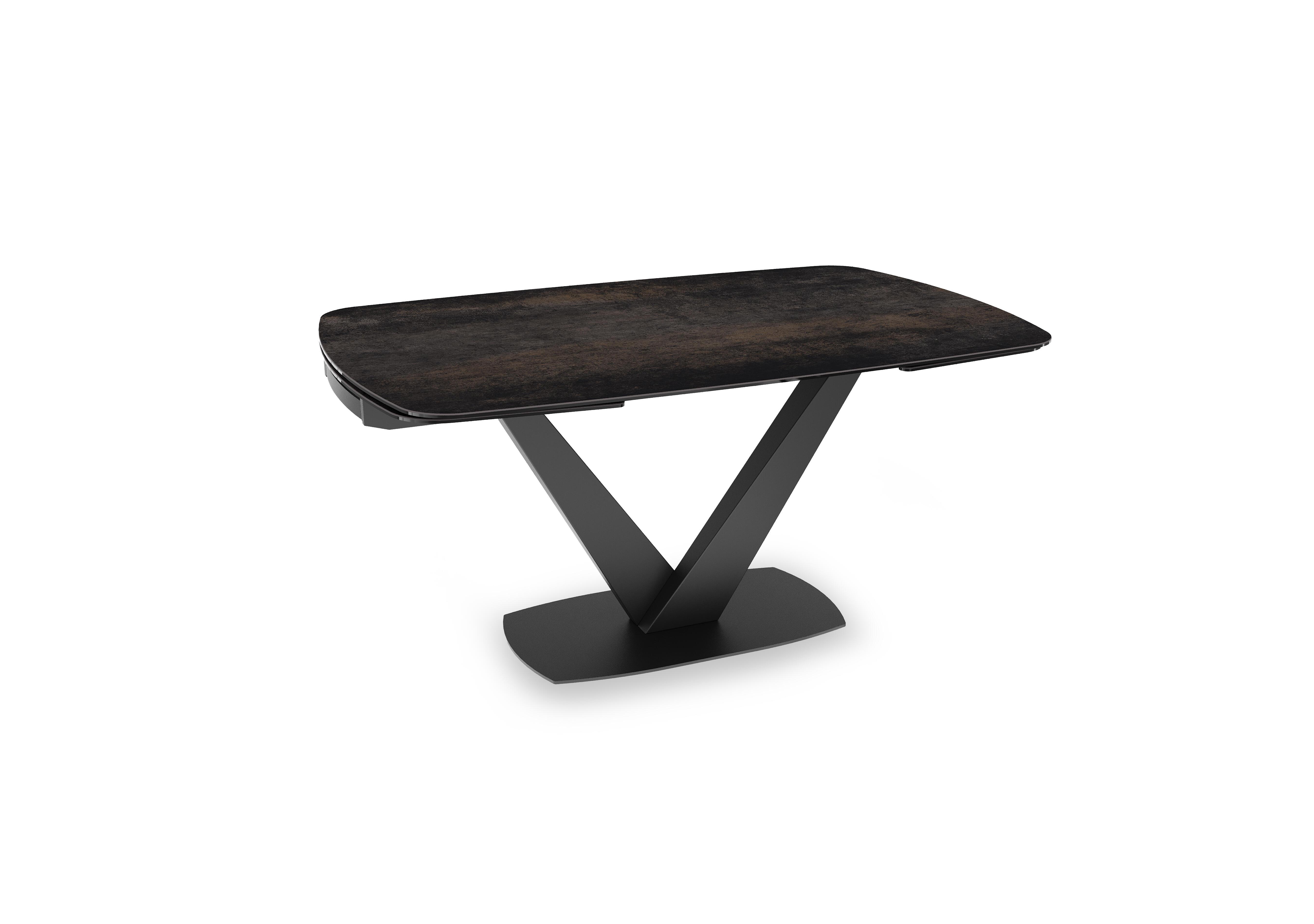 Julio Draw Leaf Extending Table in Dark Steel on Furniture Village