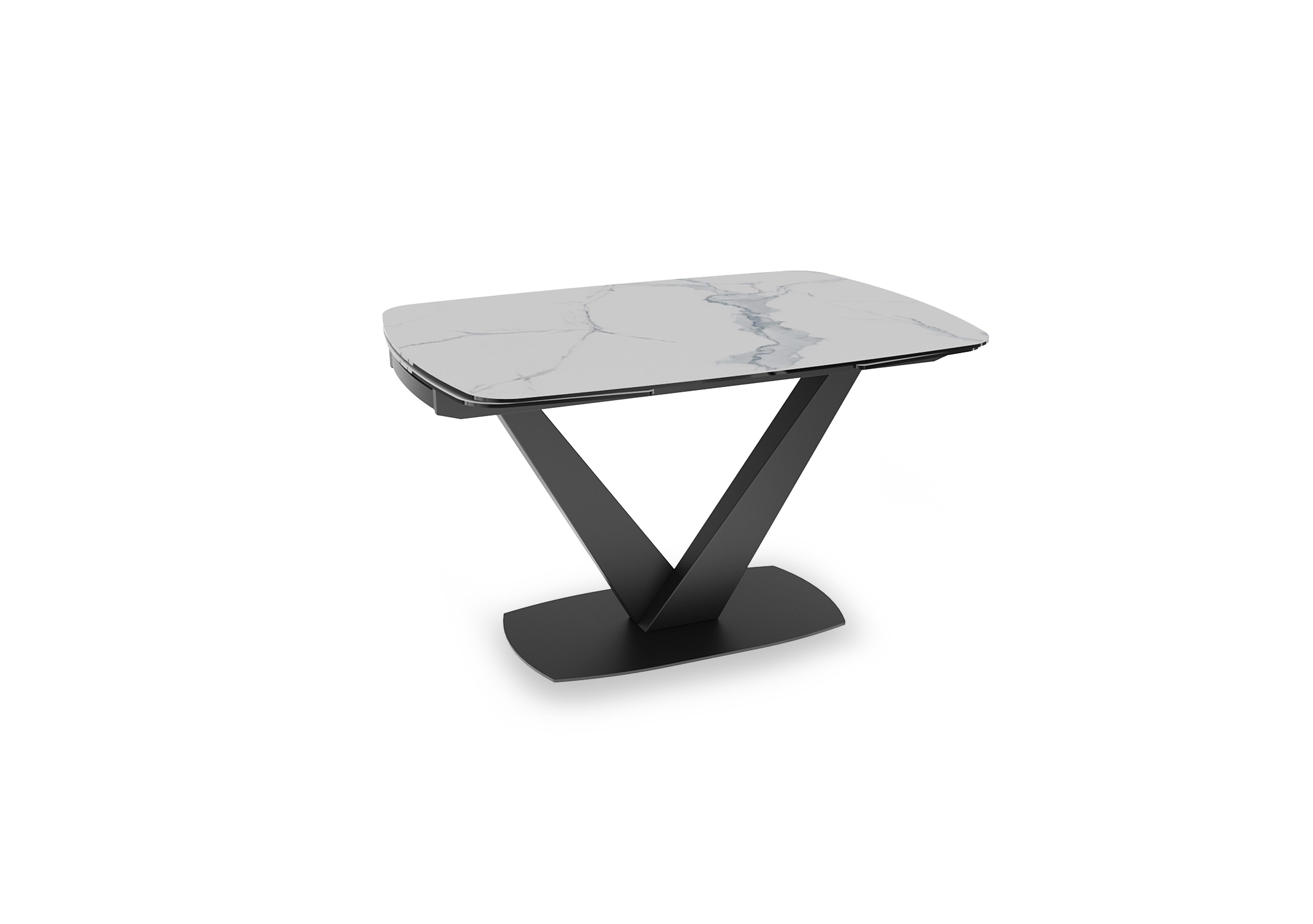 Julio Draw Leaf Extending Table in Matt Marble on Furniture Village