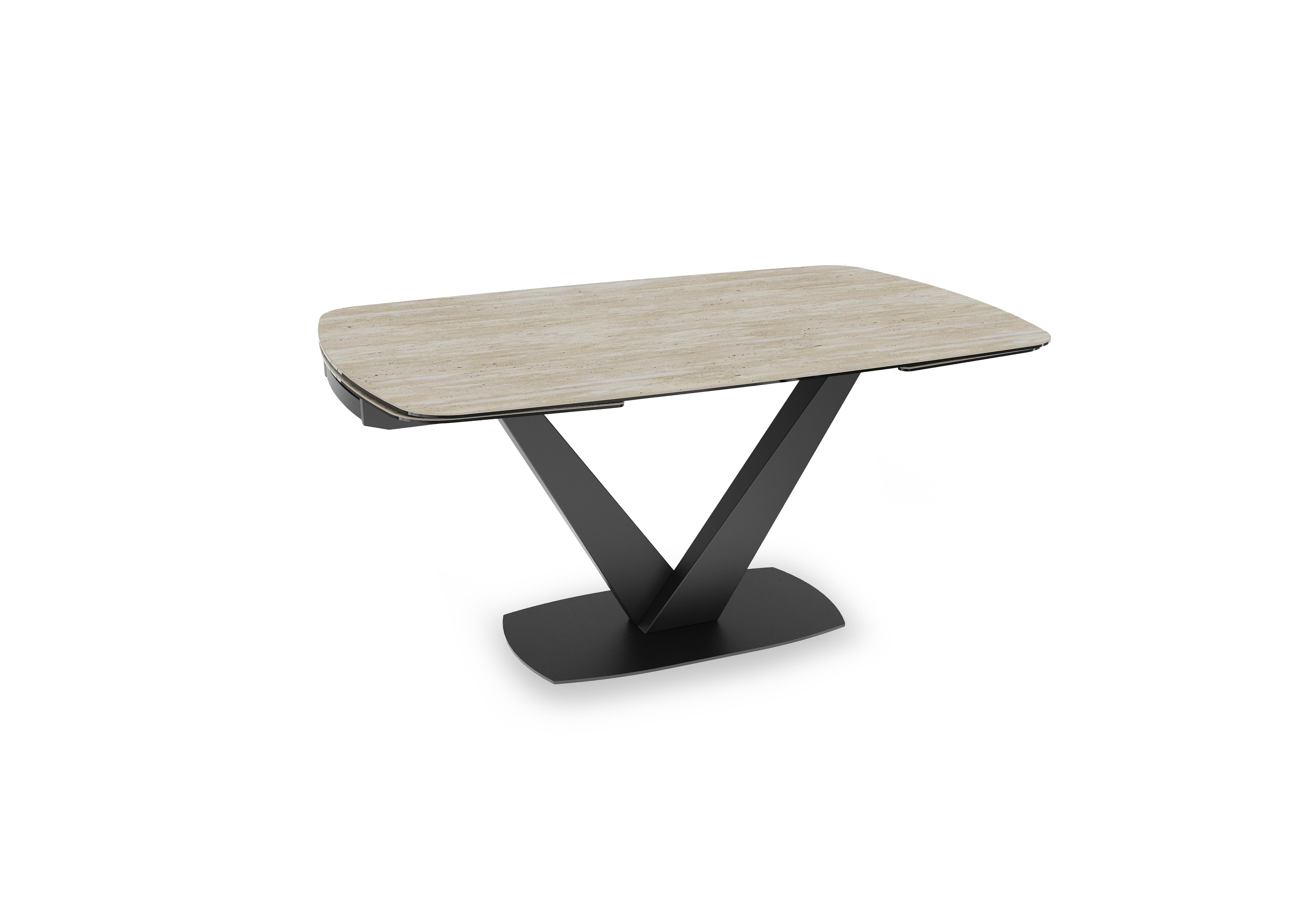 Julio Draw Leaf Extending Table in Travertine on Furniture Village