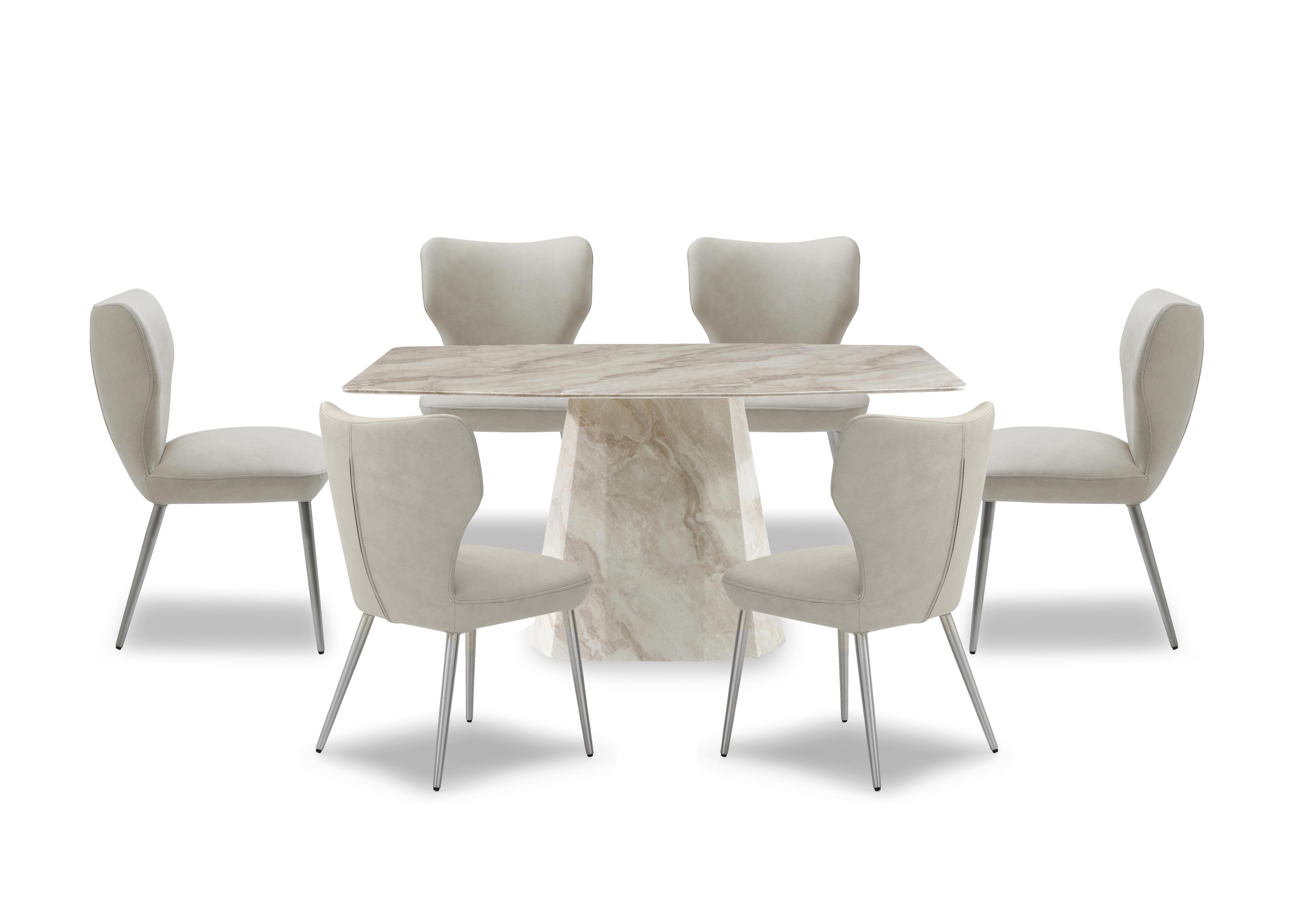 Elegante Dining Table and 6 Dining Chairs in Ivory on Furniture Village