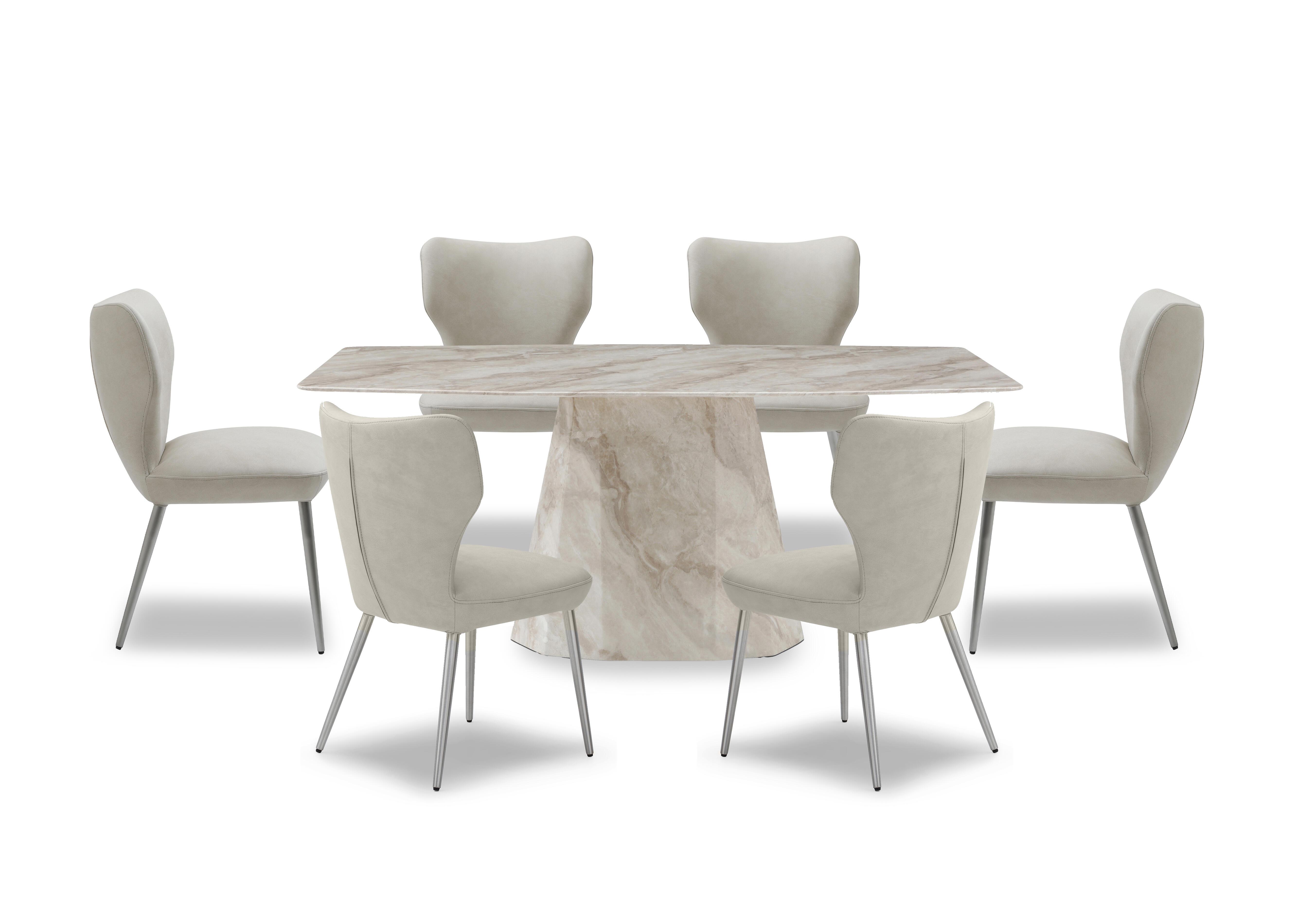 Elegante Dining Table and 6 Dining Chairs in Ivory on Furniture Village