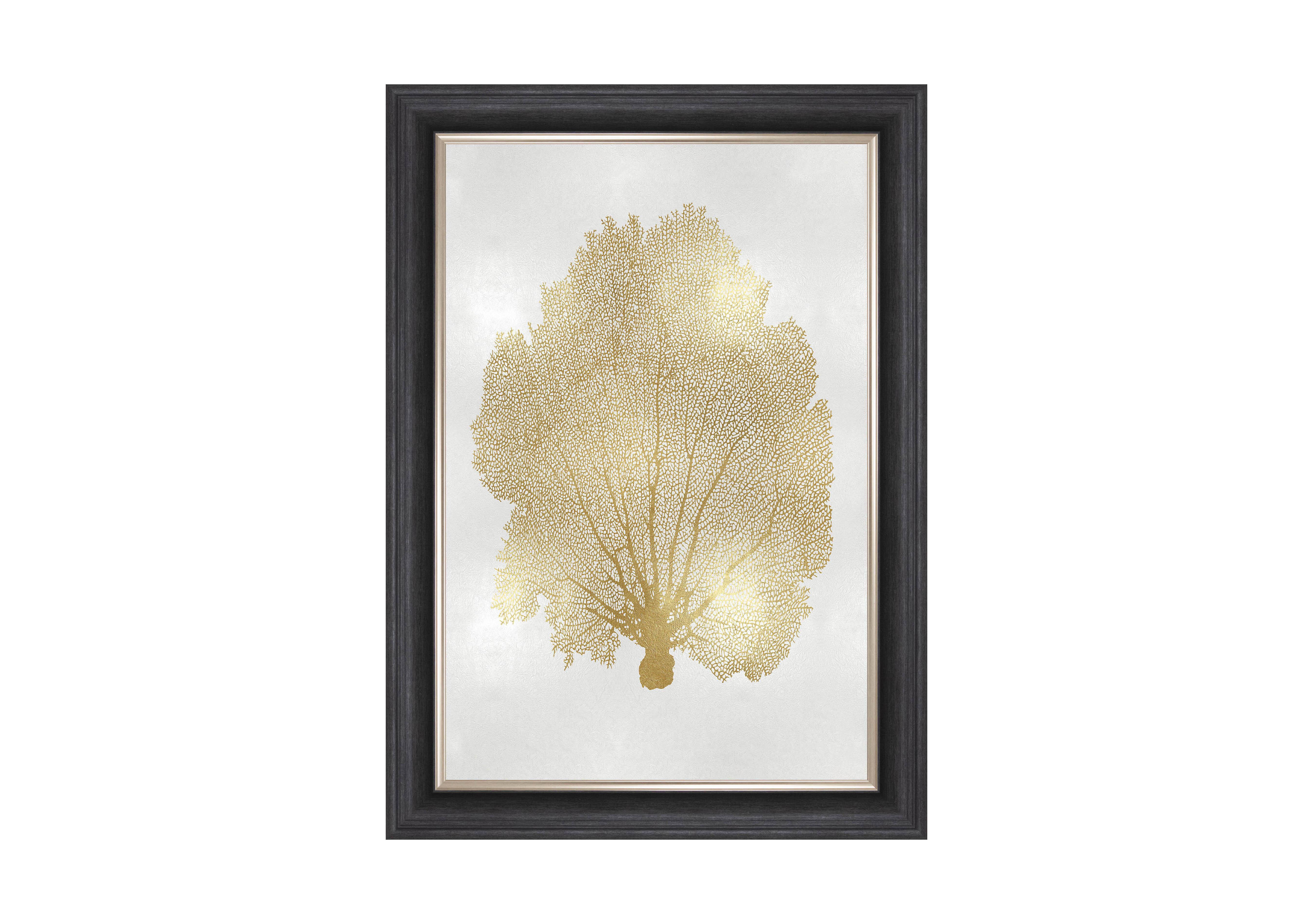 Gold Leaf 1 Framed Picture in Cream on Furniture Village