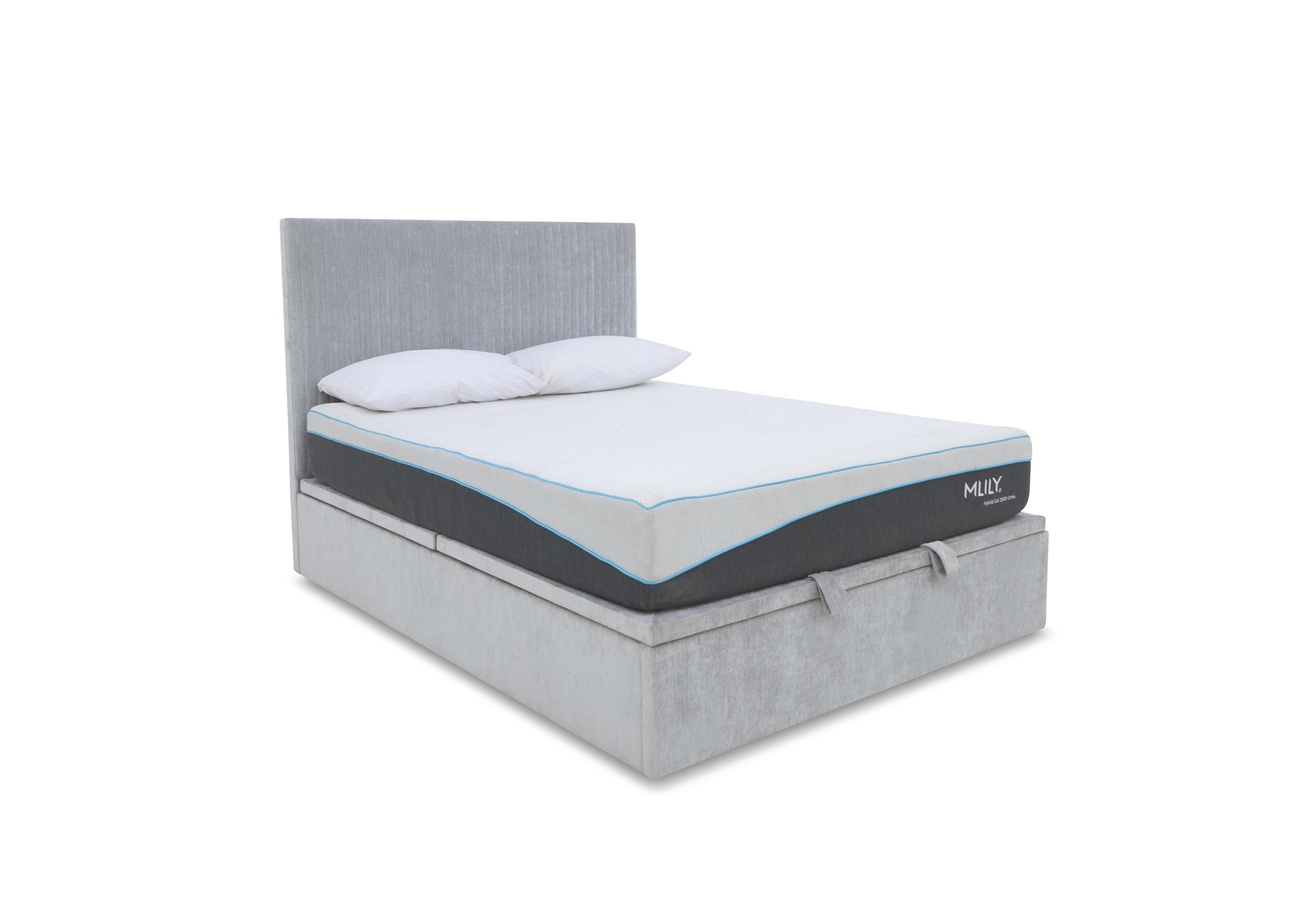 Veron End Lift Ottoman Bed Frame in Silver on Furniture Village