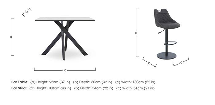 Warrior Crystal White Bar Table and 2 Swivel Bar Stools in  on Furniture Village
