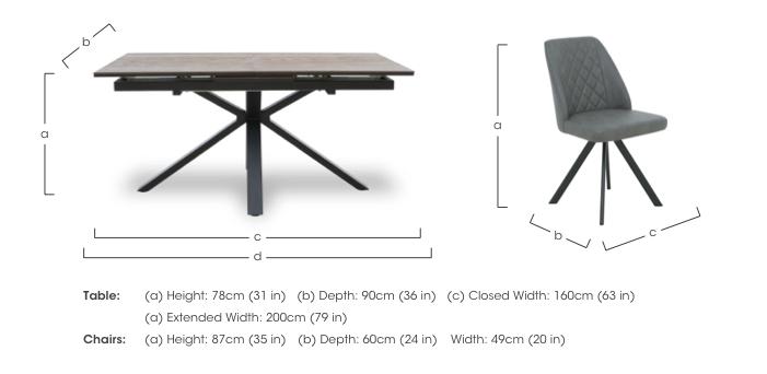 Jupiter Pop Up Extending Dining Table and 6 Swivel Dining Chairs in  on Furniture Village