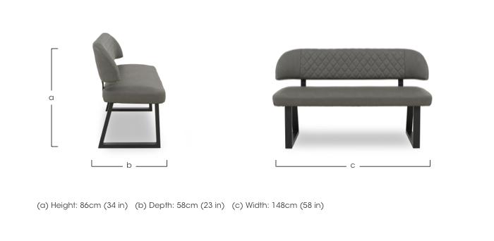 Venus High Back Dining Bench in  on Furniture Village