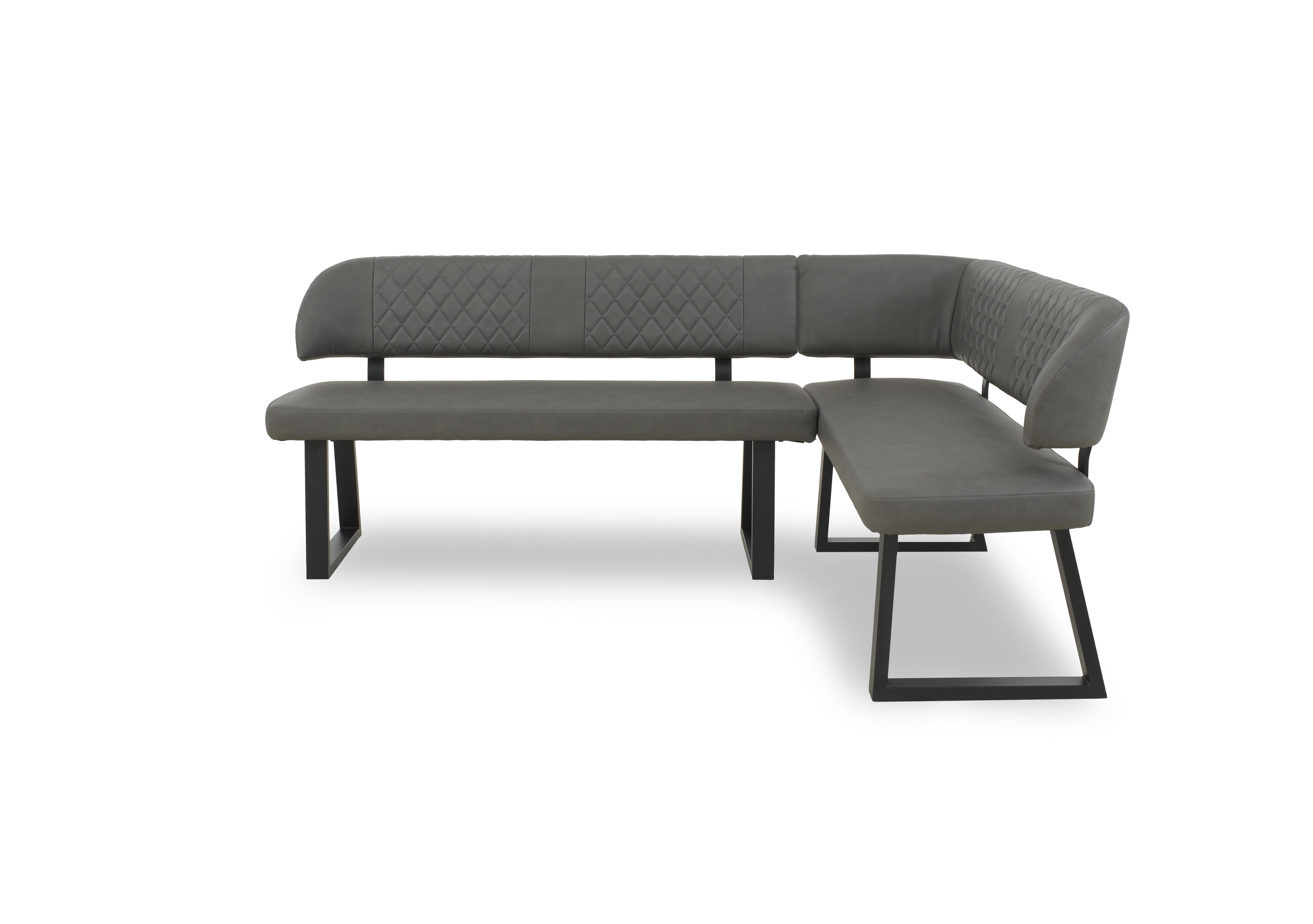 Venus Right Hand Facing Corner Dining Bench in Grey on Furniture Village