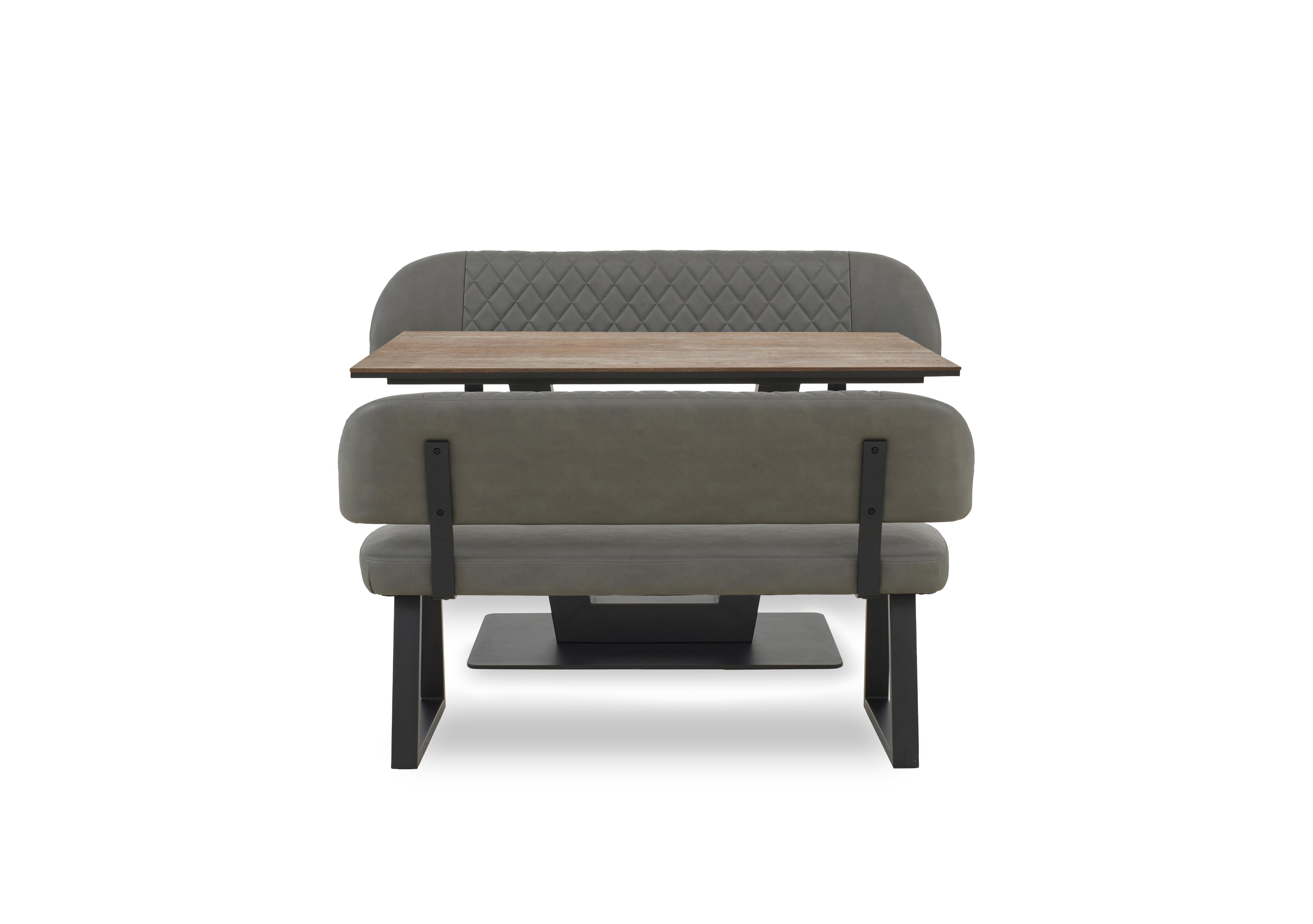 Venus Dining Table and 2 High Back Dining Benches in Grey - Jupiter on Furniture Village