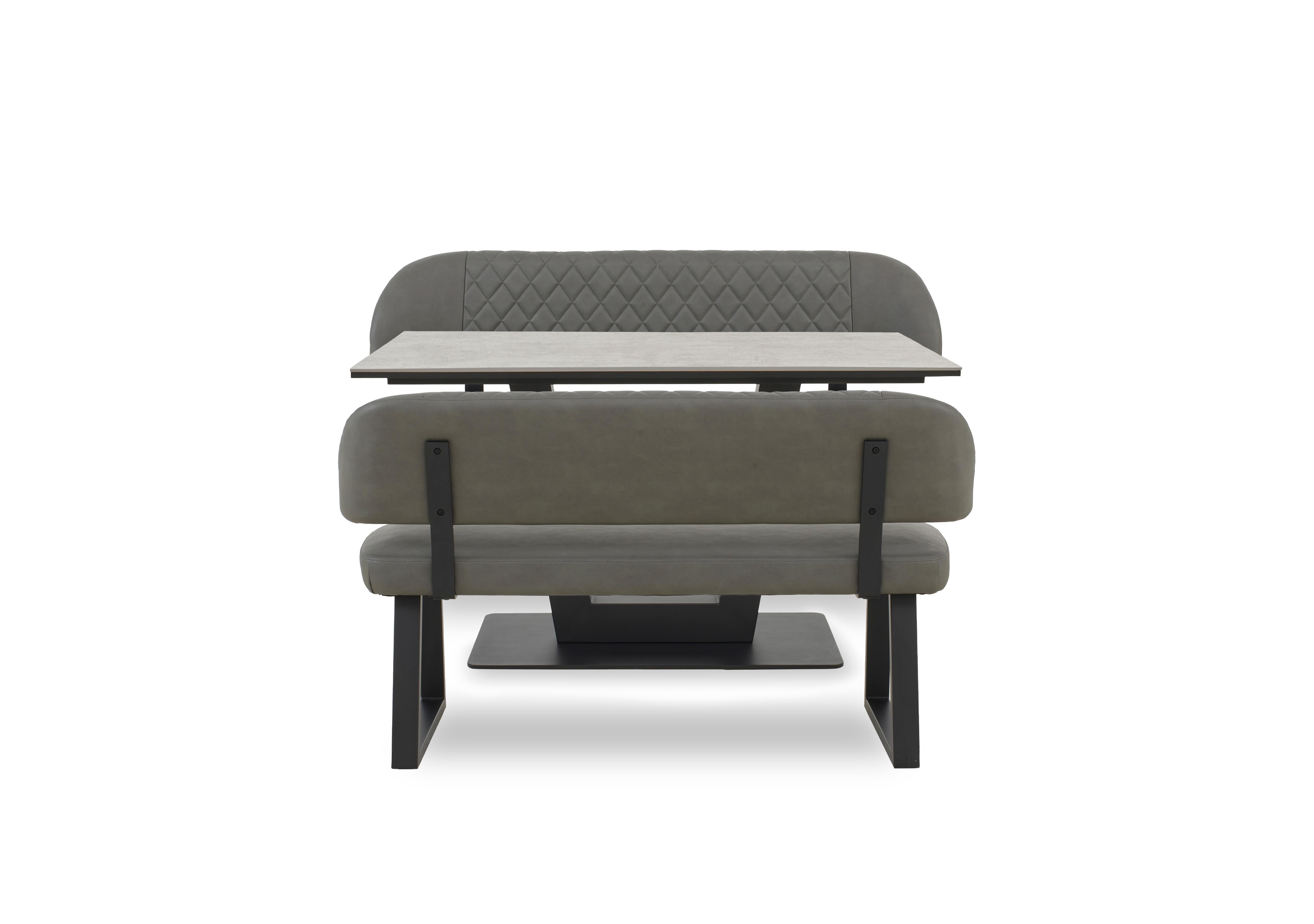 Venus Dining Table and 2 High Back Dining Benches in Grey - Moon on Furniture Village