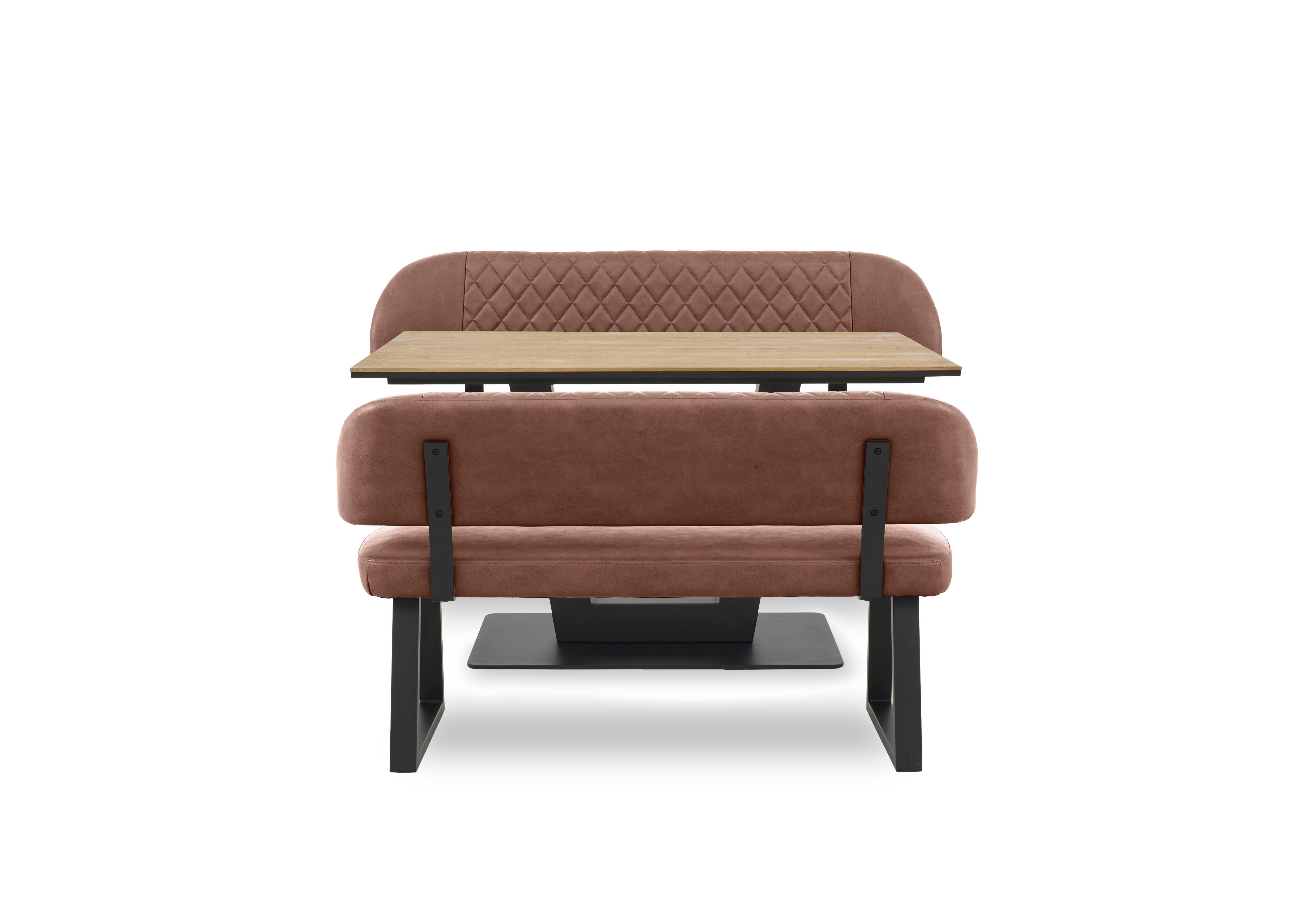 Venus Dining Table and 2 High Back Dining Benches in Tan - Earth on Furniture Village