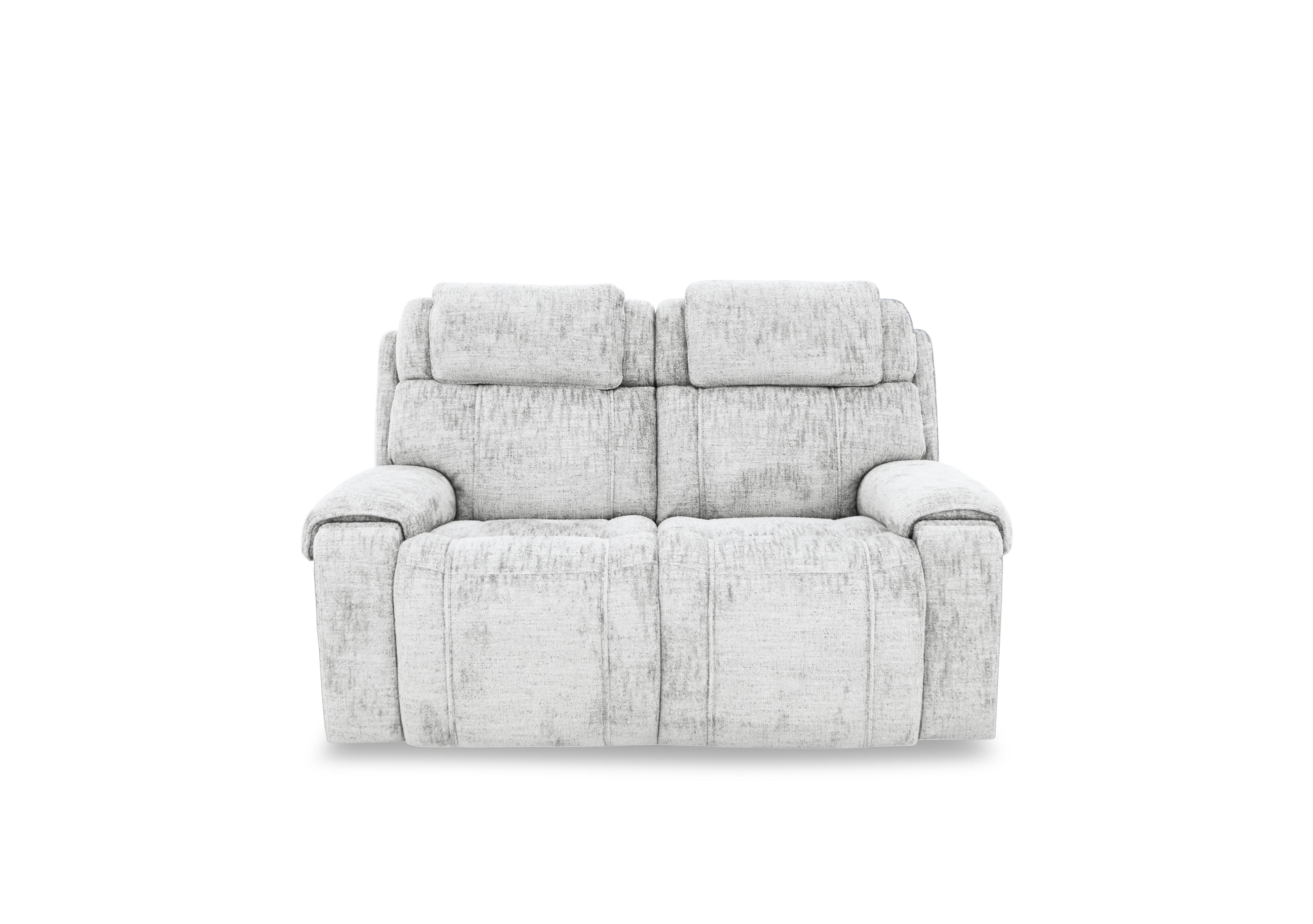 Hollywood Fabric 2 Seater Power Recliner Sofa with Power Headrests and Storage Arms in Fab-Mga-R06 Silver Green on Furniture Village